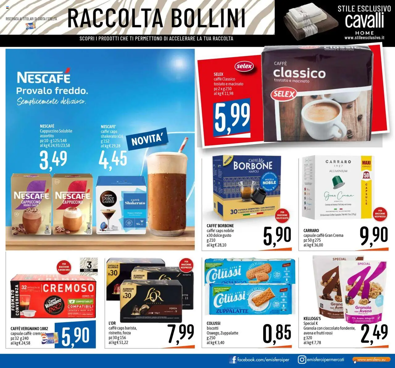 Volantino Emisfero del 07.08.2025 | Pagina: 5 | Prodotti: Crema, Caffè, Lavazza, Macinato