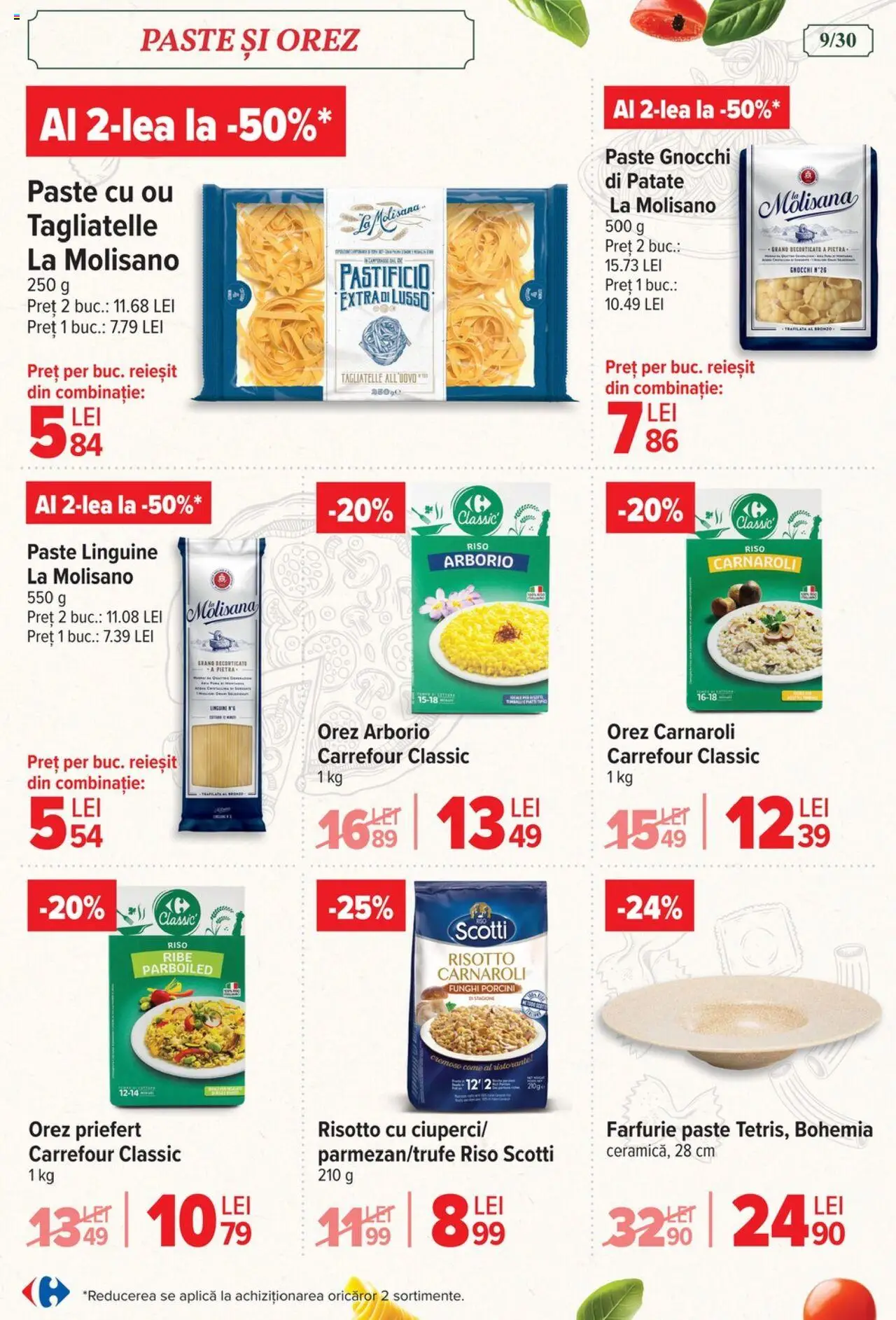 Carrefour catalog - Italian weeks – valabil de la 06.08.2025 | Pagină: 9 | Produse: Farfurie, Orez, Paste