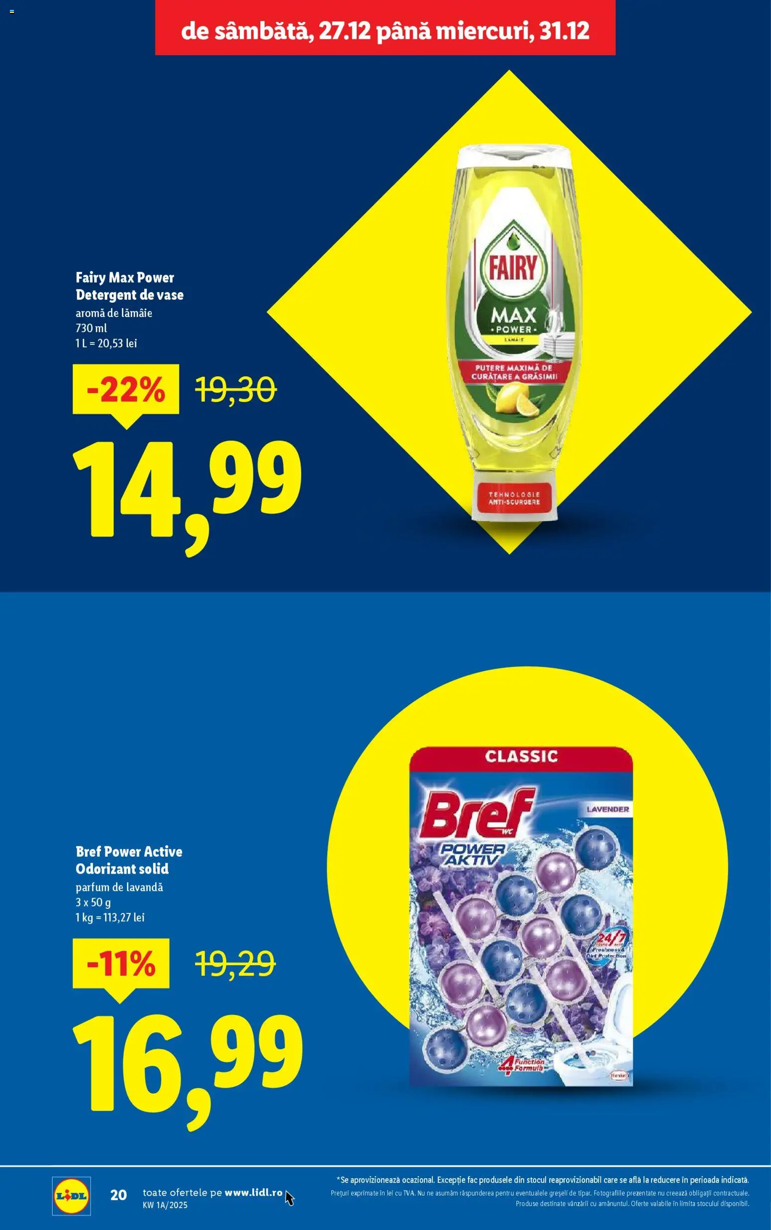 Noul catalog Lidl – valabil de la 27.12.2025 | Pagină: 20 | Produse: Detergent de vase, Parfum, Detergent, Lămâie