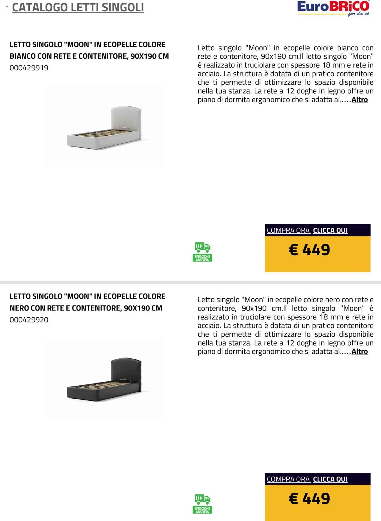 Volantino Eurobrico del 23.07.2025 | Pagina: 40 | Prodotti: Contenitore, Letto