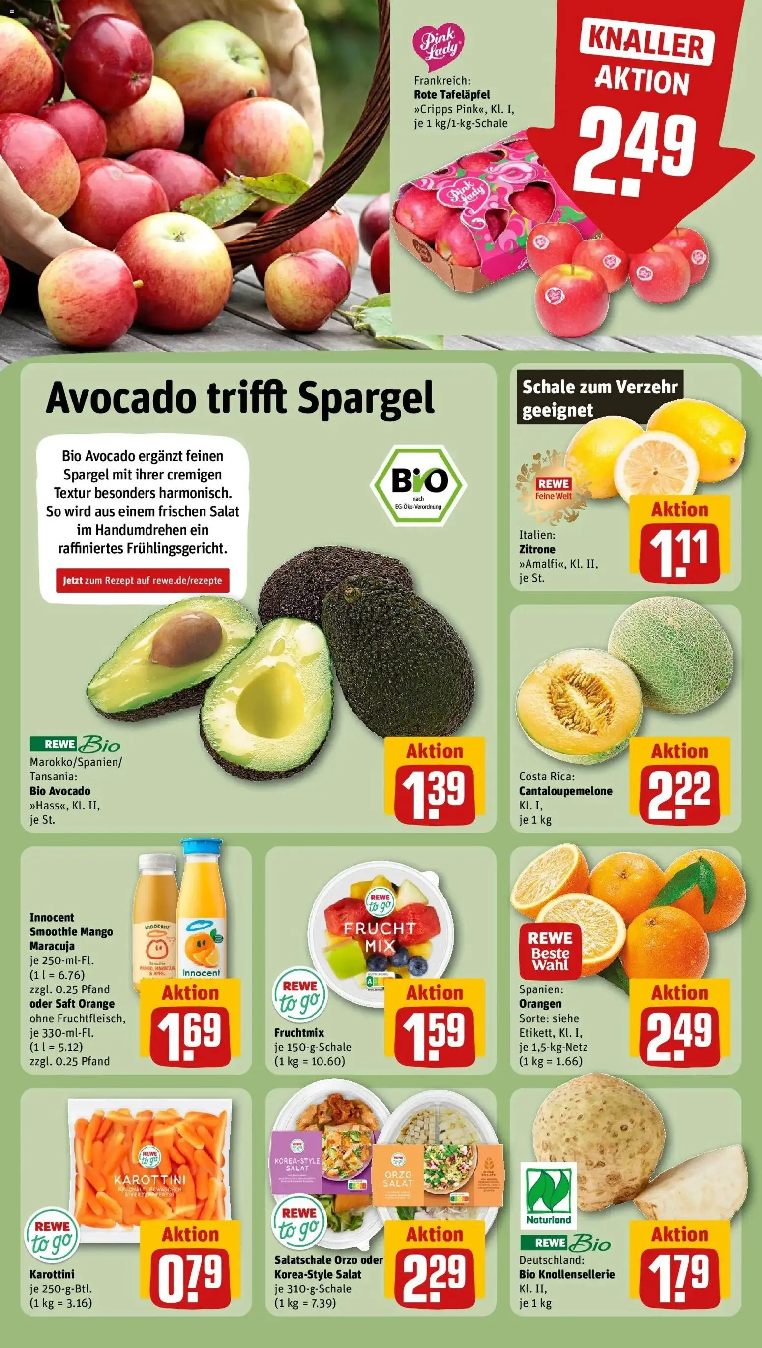 Rewe Prospekt Stadtallendorf	 – gültig ab 12.04.2026 | Seite: 4 | Produkte: Äpfel, Orangen, Spargel, Zitrone