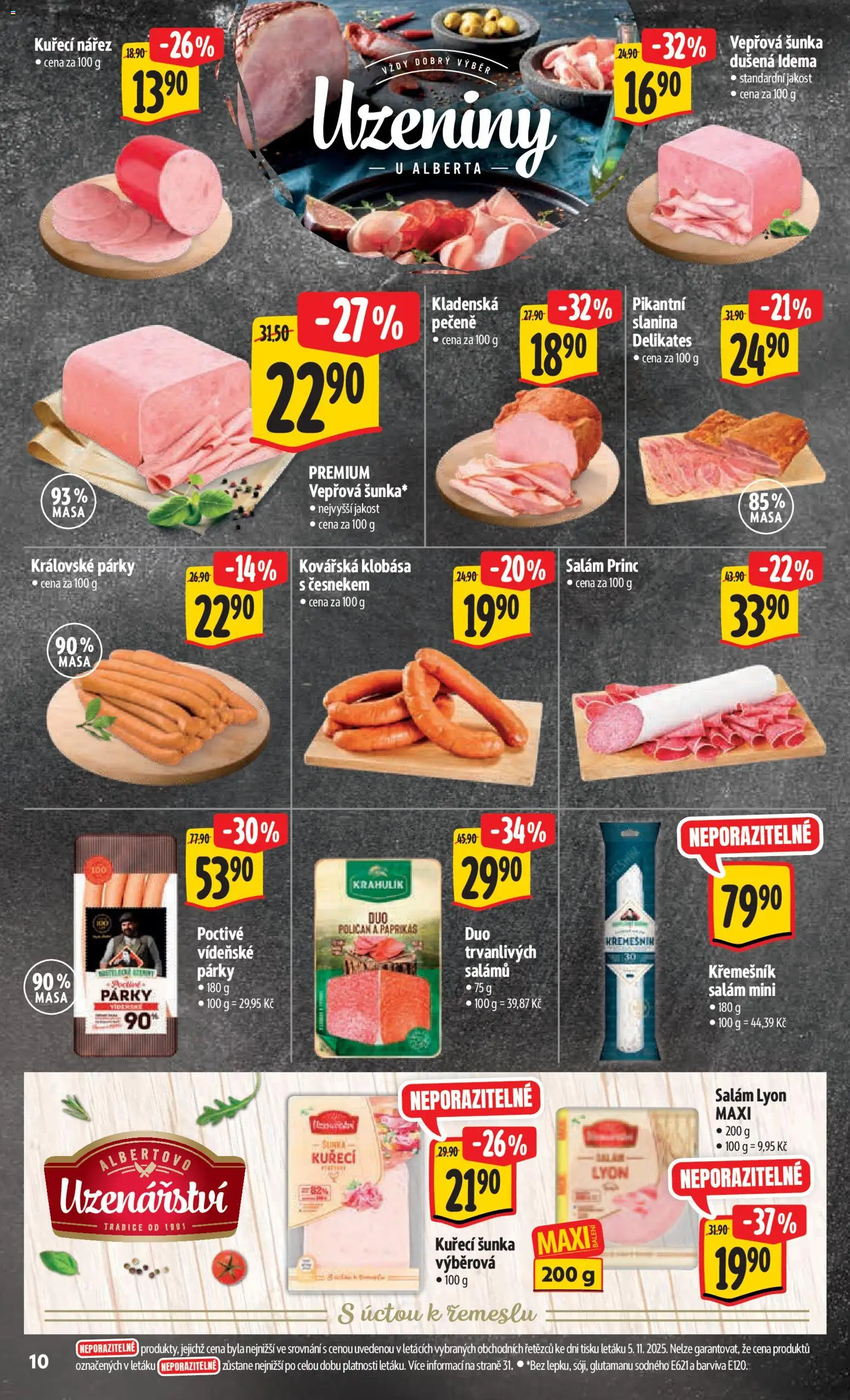 Albert Black Friday od 12.11.2025 | Strana: 19 | Produkty: Šunka, Párky, Klobása, Slanina