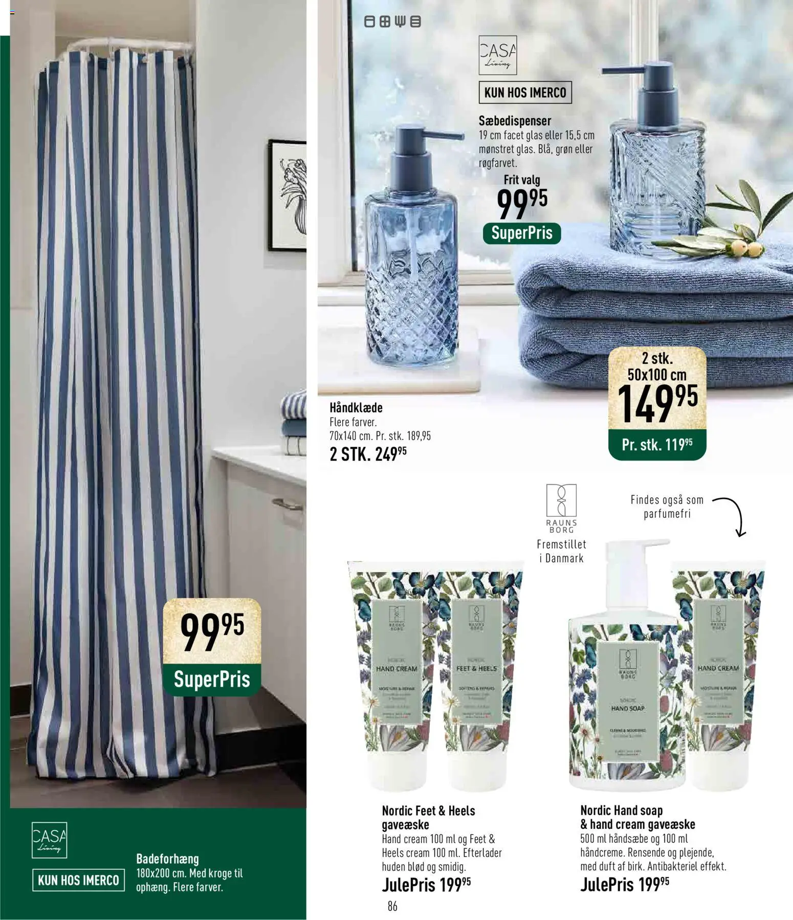 Imerco tilbudsavis – gyldig fra 07.11.2025 | Side: 86 | Produkter: Duft, Håndklæde, Søm, Badeforhæng