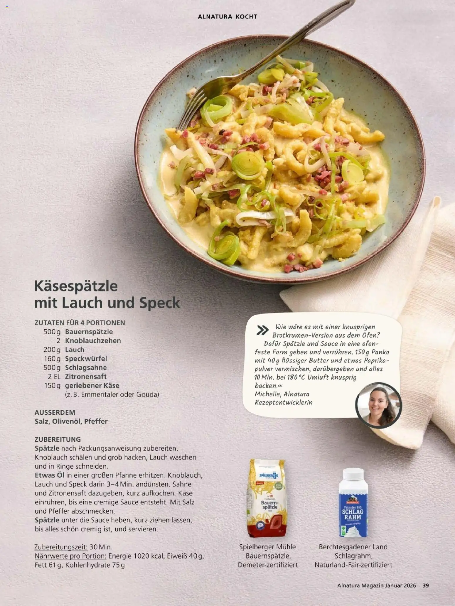 Alnatura Prospekt – gültig ab 01.01.2026 | Seite: 39 | Produkte: Mühle, Butter, Gouda, Pfeffer