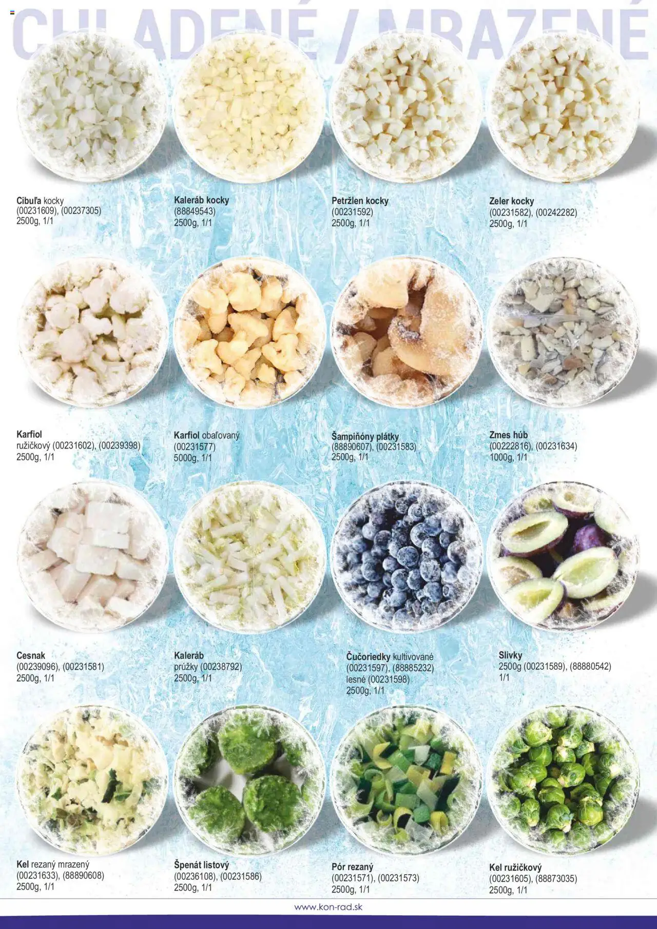 Nové KON - RAD akcie – leták je platný od 01.05.2025 | Strana: 52 | Produkty: Čučoriedky, Cibuľa, Petržlen, Zeler