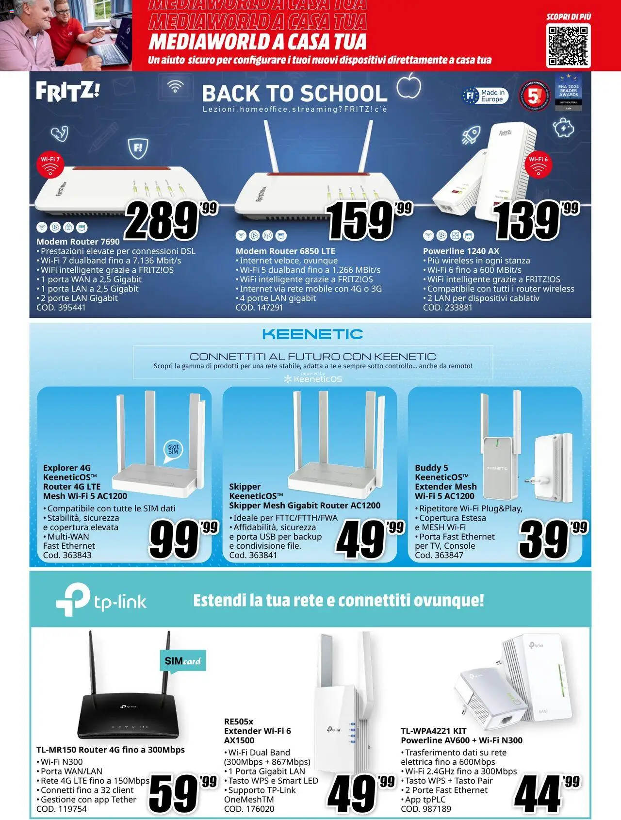 Volantino Media World del 21.08.2025 | Pagina: 5 | Prodotti: Router, Mobile, Tè, USB