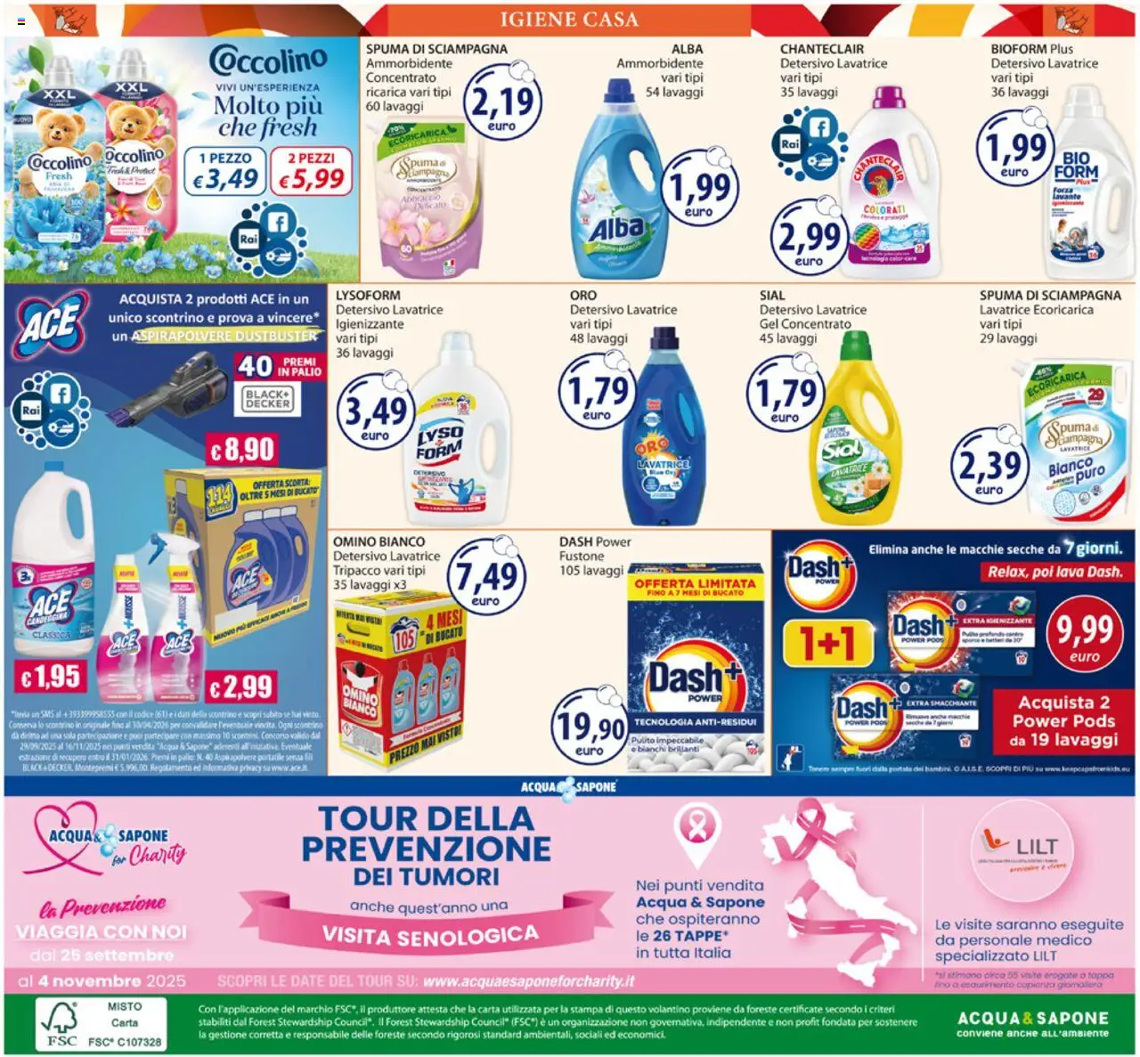 Volantino Acqua e Sapone del 20.10.2025 | Pagina: 20 | Prodotti: Sapone, Lavatrice, Aspirapolvere, Stampa