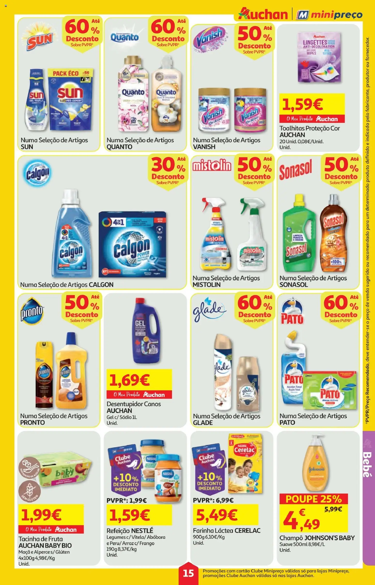 Minipreço folheto │ válido de 15.01.2026 | Página: 15 | Produtos: Farinha láctea, Nestlé, Arroz, Açúcar