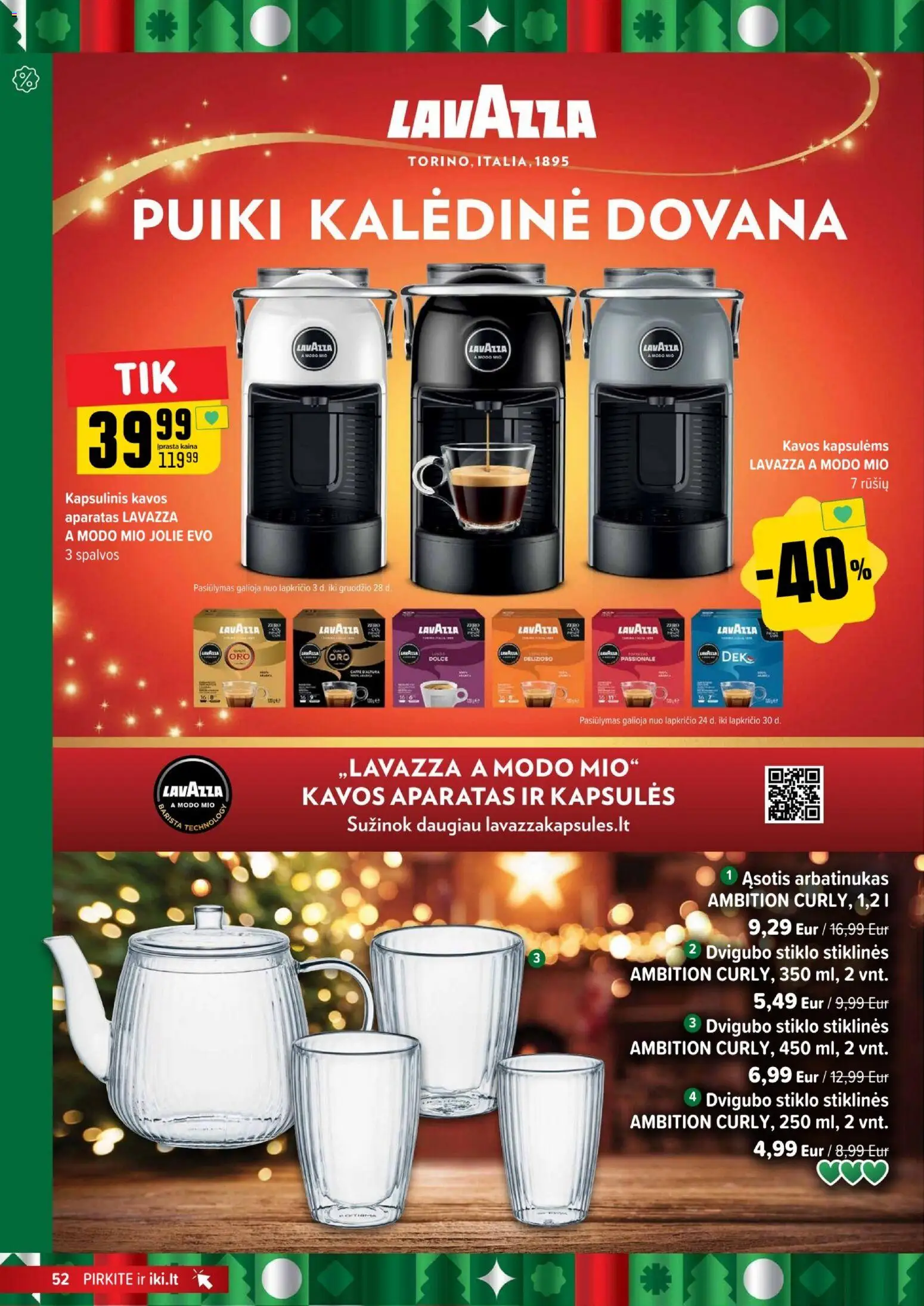 IKI akcijos nuo 15.12.2025 | Puslapis: 52 | Prekių: Kavos aparatas