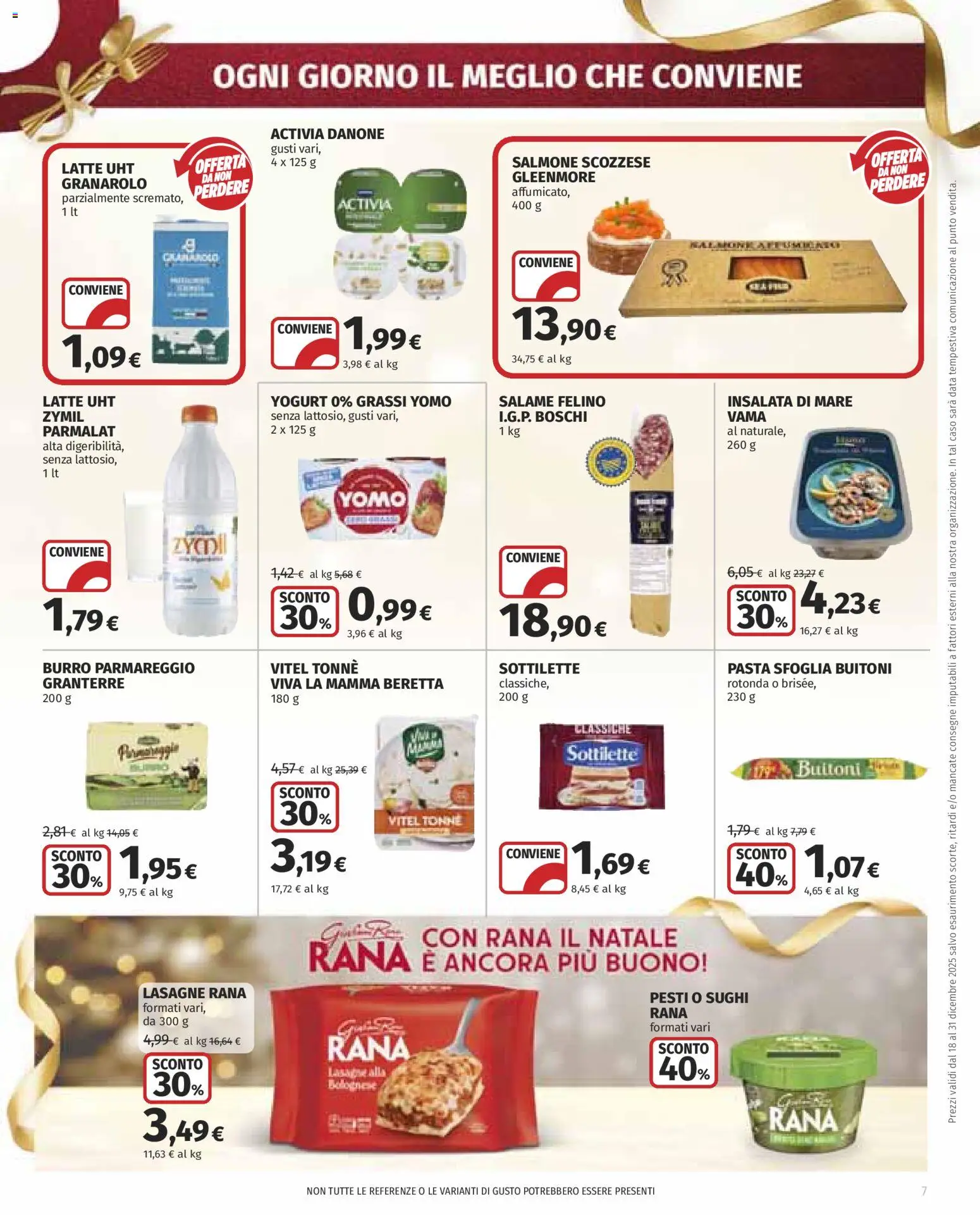 Volantino COOP del 18.12.2025 | Pagina: 7 | Prodotti: Salame, Insalata, Pasta, Data
