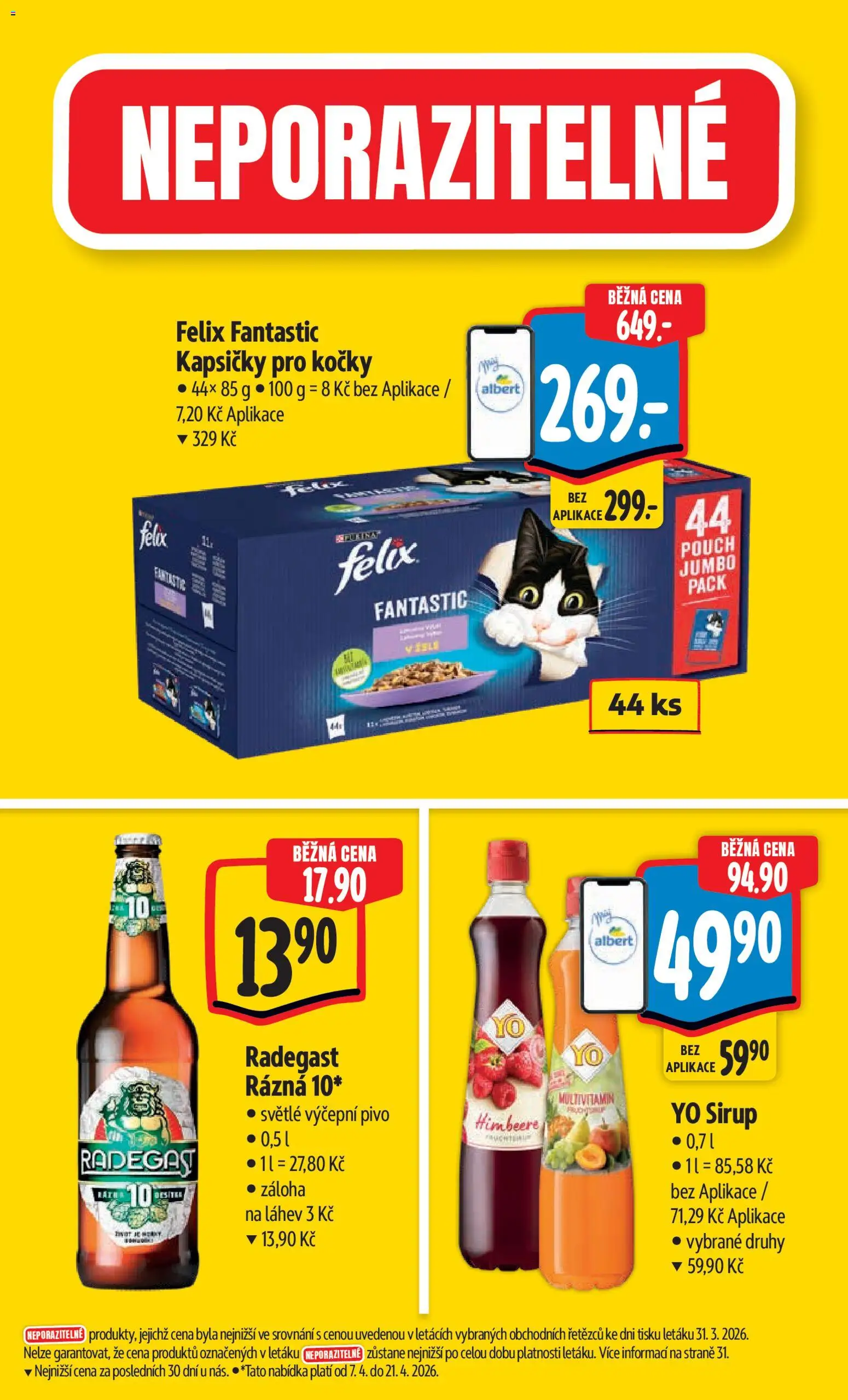 Albert leták - Hypermarket od 07.04.2026 | Strana: 5 | Produkty: Felix, Felix fantastic, Sirup, Radegast