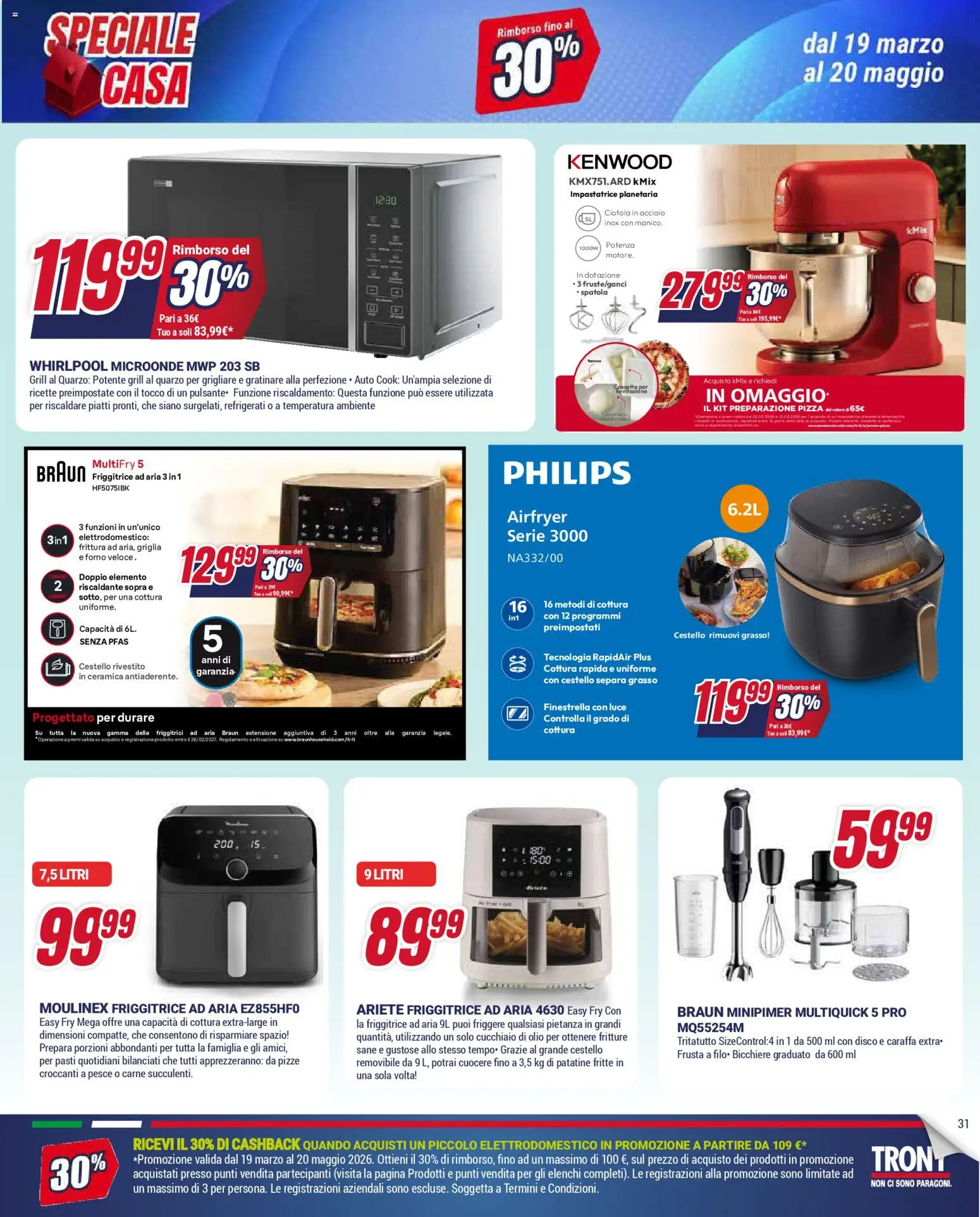 Volantino Trony volantino Speciale Casa Sardegna del 19.03.2026 | Pagina: 3 | Prodotti: Pizza, Patatine, Olio, Friggitrice