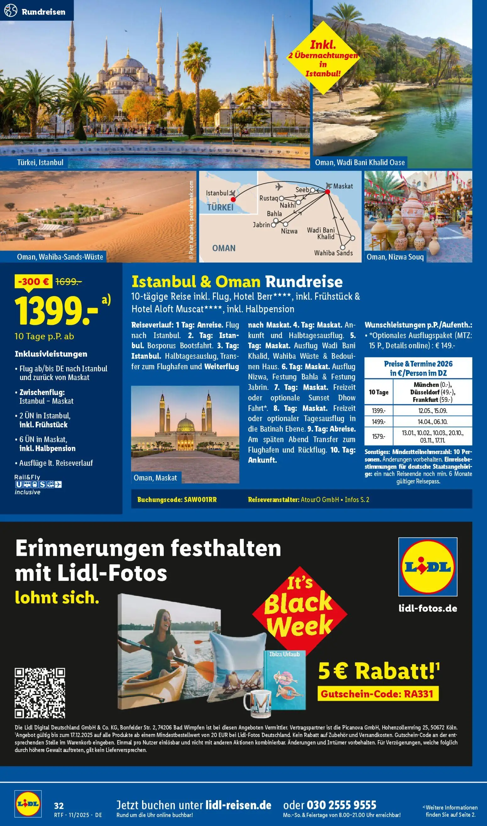 Lidl Reisen - Black Friday – gültig ab 12.11.2025 | Seite: 32 | Produkte: Bad, Uhr