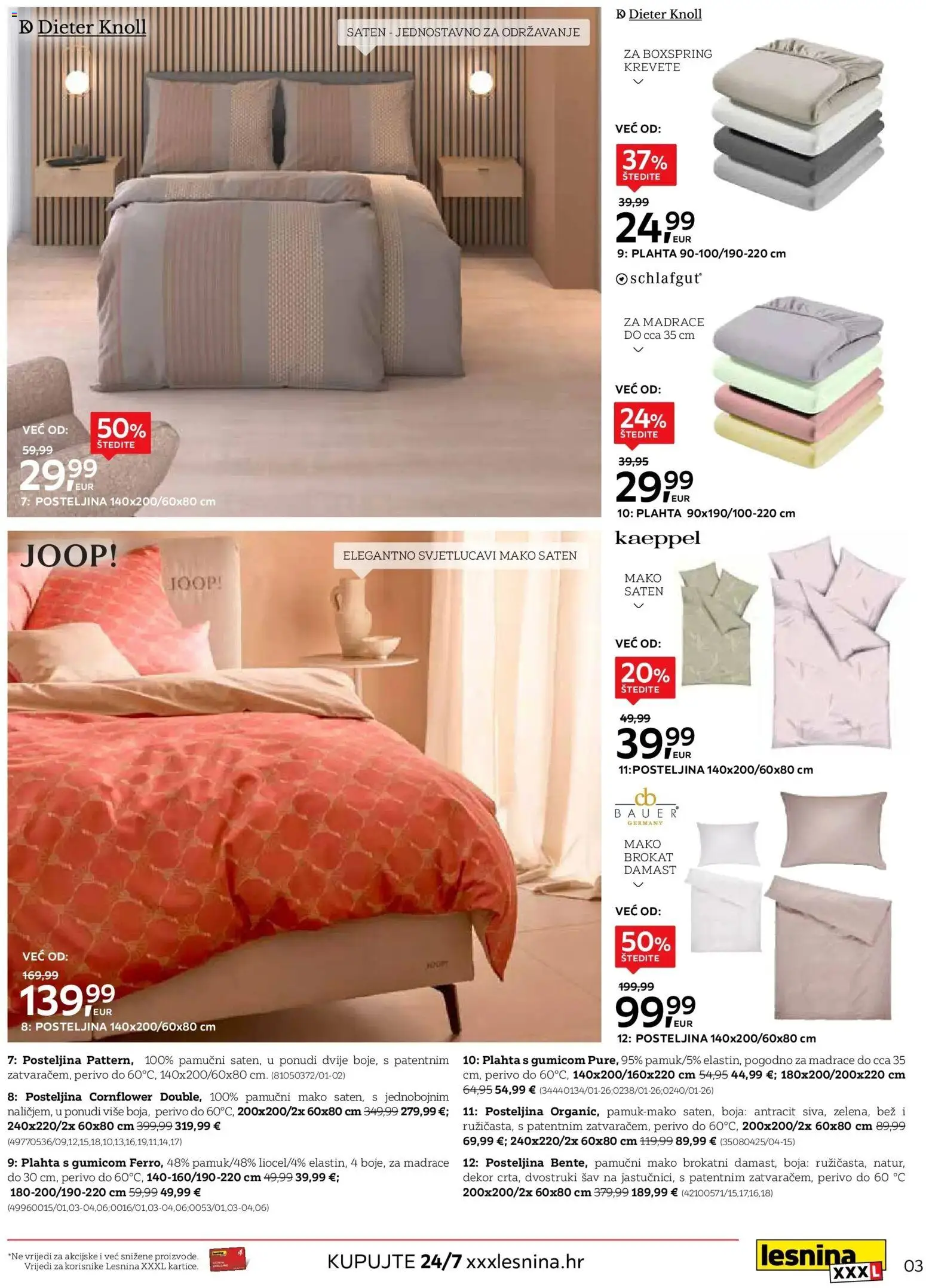 Lesnina katalog | vrijedi od 27.04.2026 | Stranica: 3 | Proizvodi: Plahta, Posteljina