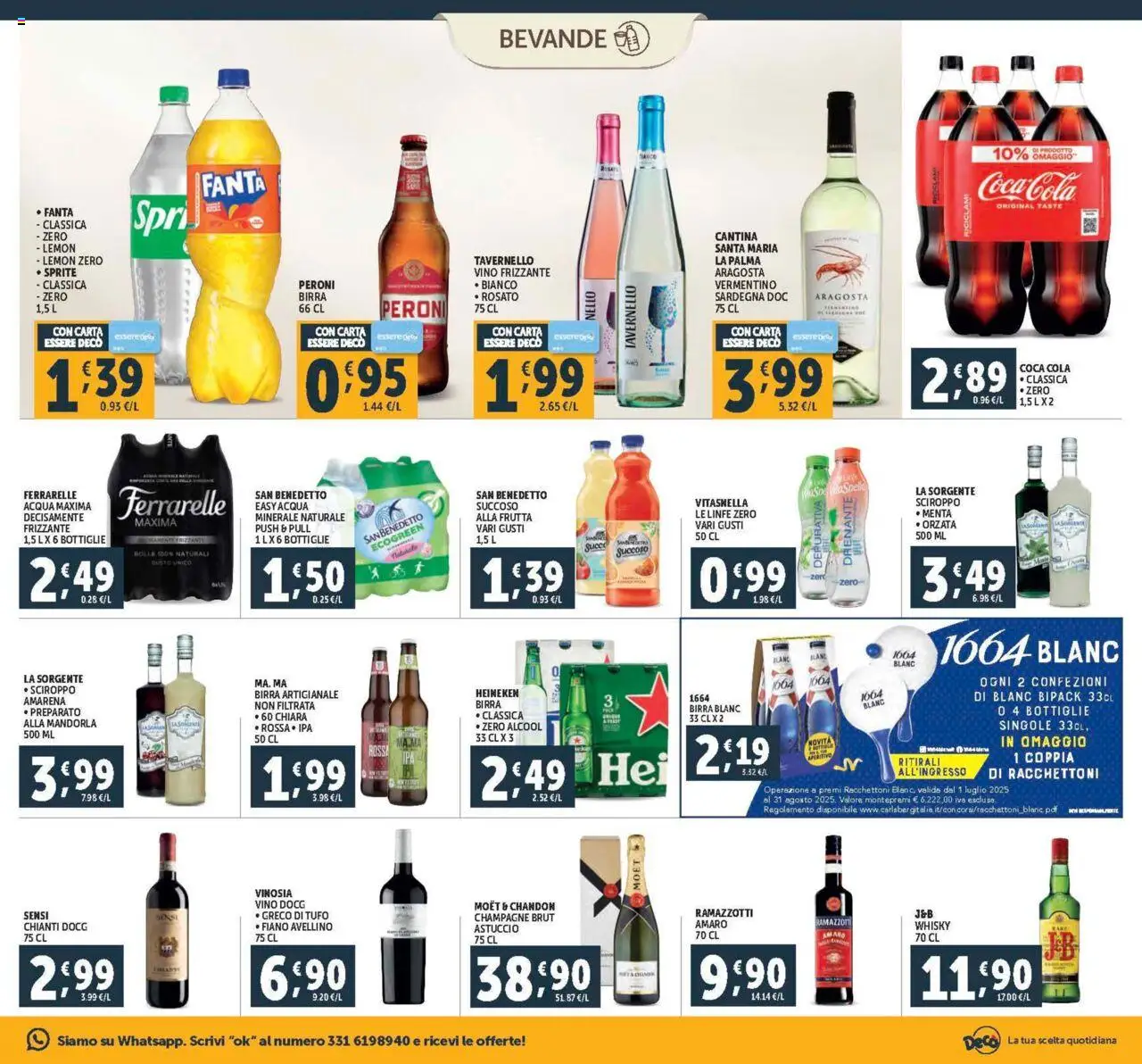 Volantino Decò del 29.07.2025 | Pagina: 15 | Prodotti: Whisky, Menta, Amaro, Coca Cola