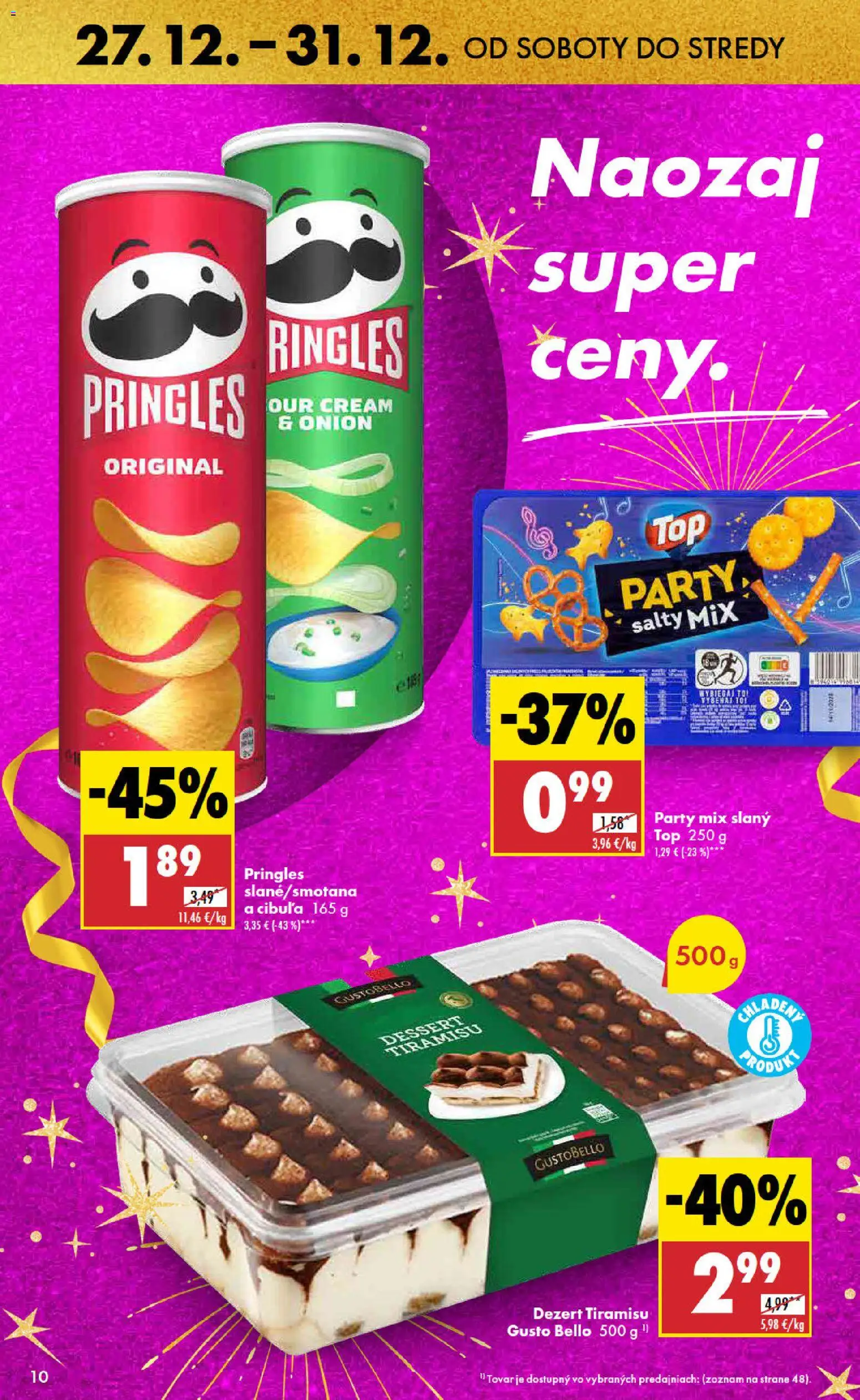 Nové Biedronka akcie – leták je platný od 27.12.2025 | Strana: 10 | Produkty: Pringles, Cibuľa