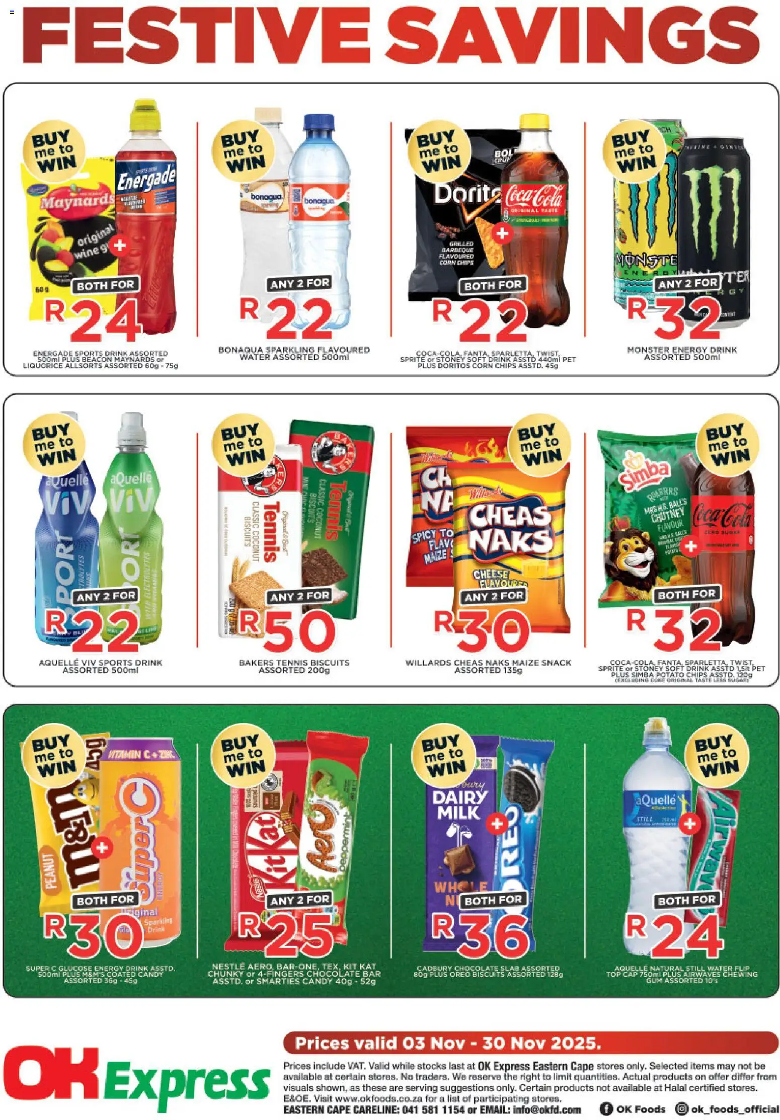New OK Foods catalogue – valid from 03.11.2025 | Page: 1 | Products: Corn, Chutney, Sprite, Chips