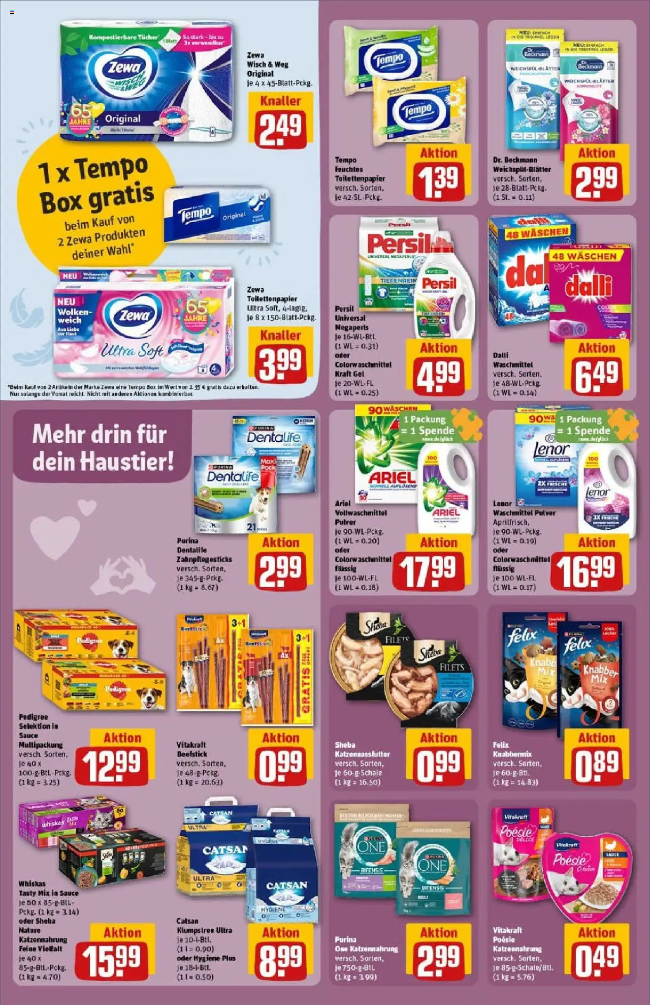 Rewe prospekt Wetzlar	 – gültig ab 13.10.2025 | Seite: 24 | Produkte: Purina one, Lenor, Zewa, Toilettenpapier