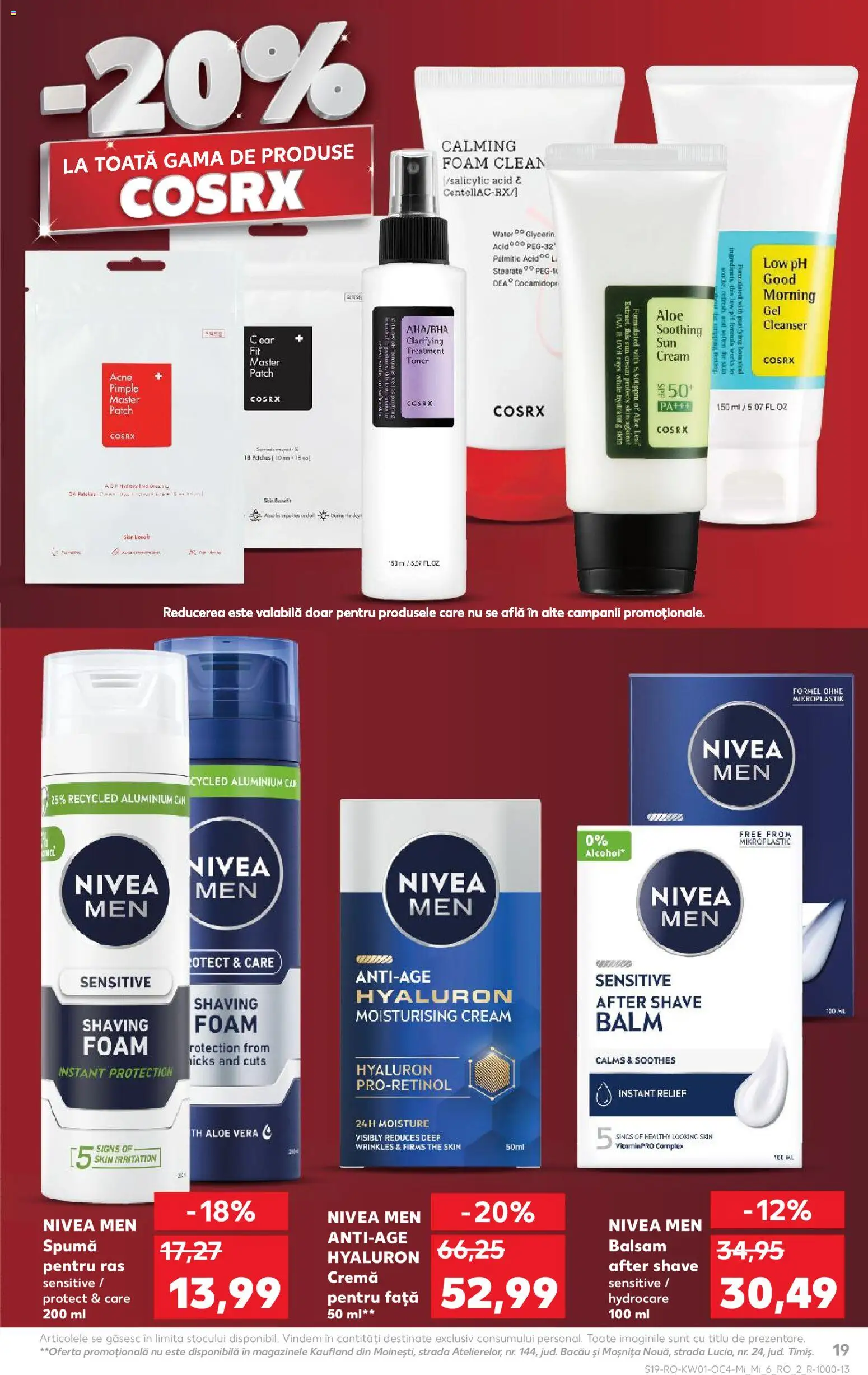 Noul catalog Kaufland – valabil de la 31.12.2025 | Pagină: 19 | Produse: After shave, Aloe vera, Balsam, Cremă pentru față