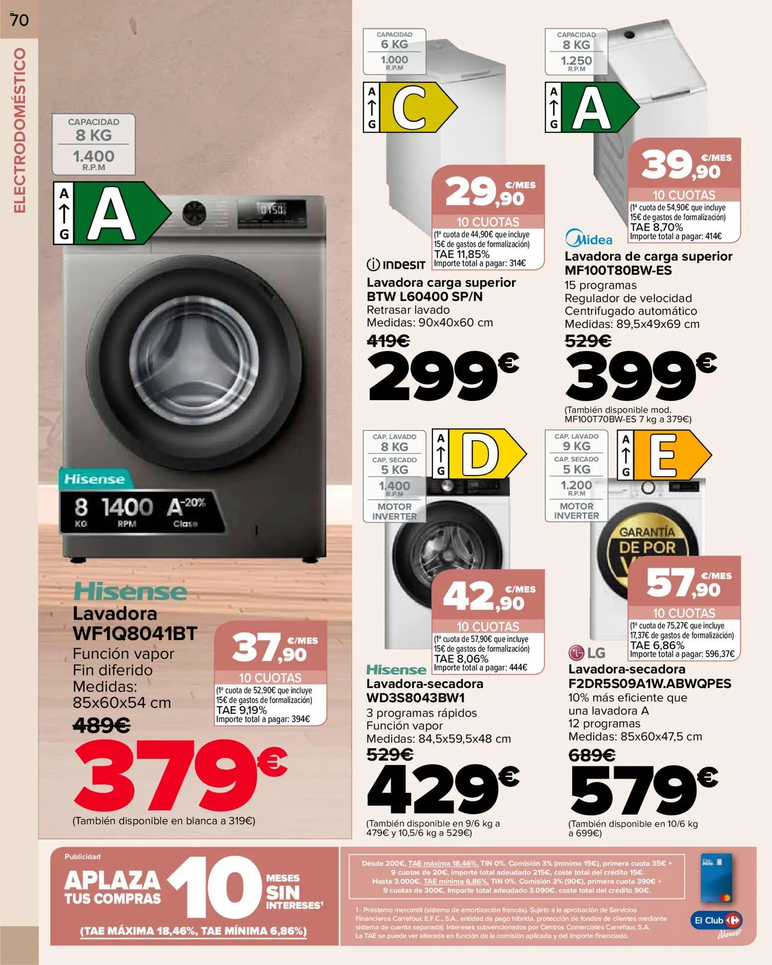 Carrefour folleto │ válido desde el 09.01.2026 | Página: 70 | Productos: Lavadora