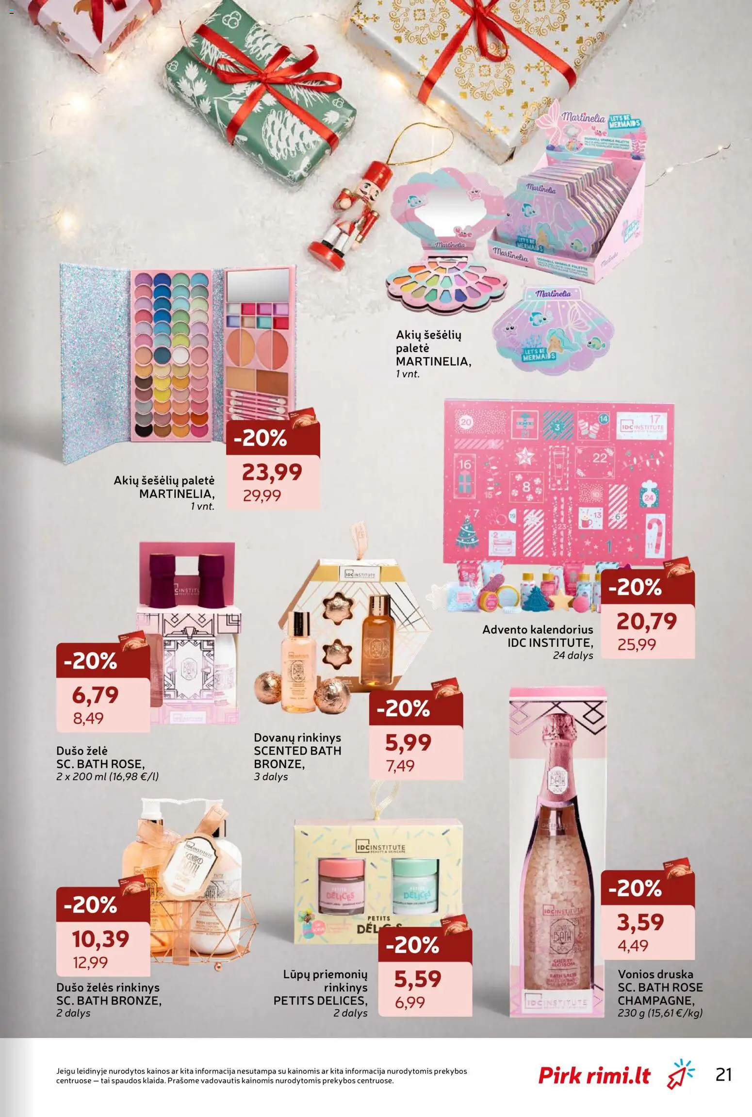 Rimi akcijos nuo 18.11.2025 | Puslapis: 21 | Prekių: Vonios druska, Dušo želė, Druska
