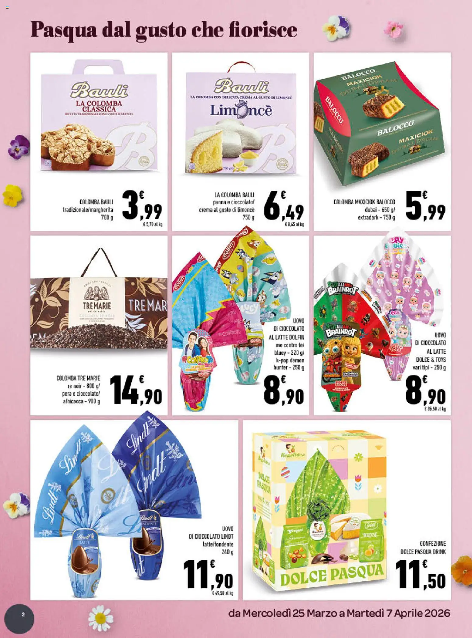 Volantino Conad del 25.03.2026 | Pagina: 2 | Prodotti: Crema, Cioccolato, Latte, Pera