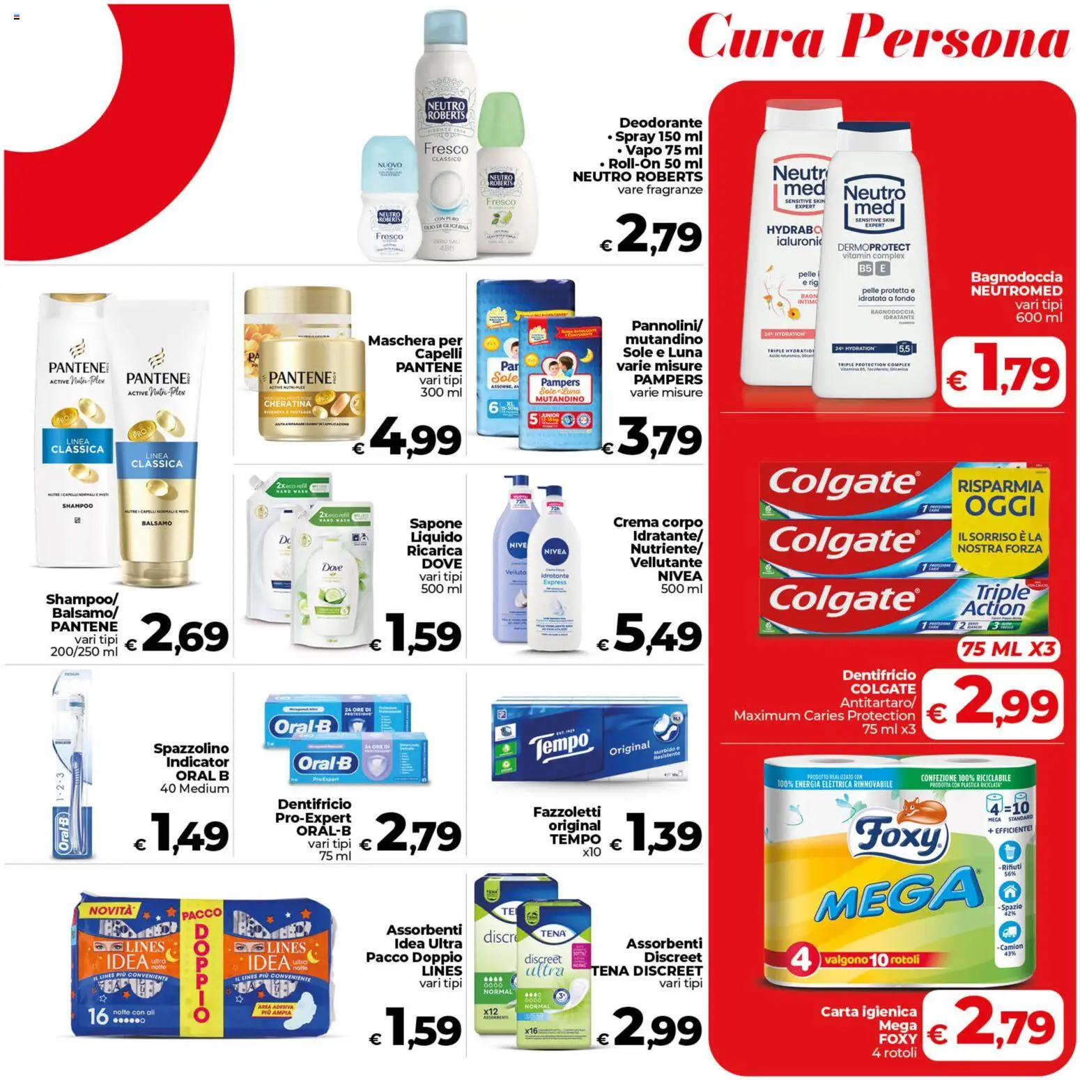 Volantino COOP del 17.04.2026 | Pagina: 19 | Prodotti: Balsamo, Carta igienica, Sapone, Pampers