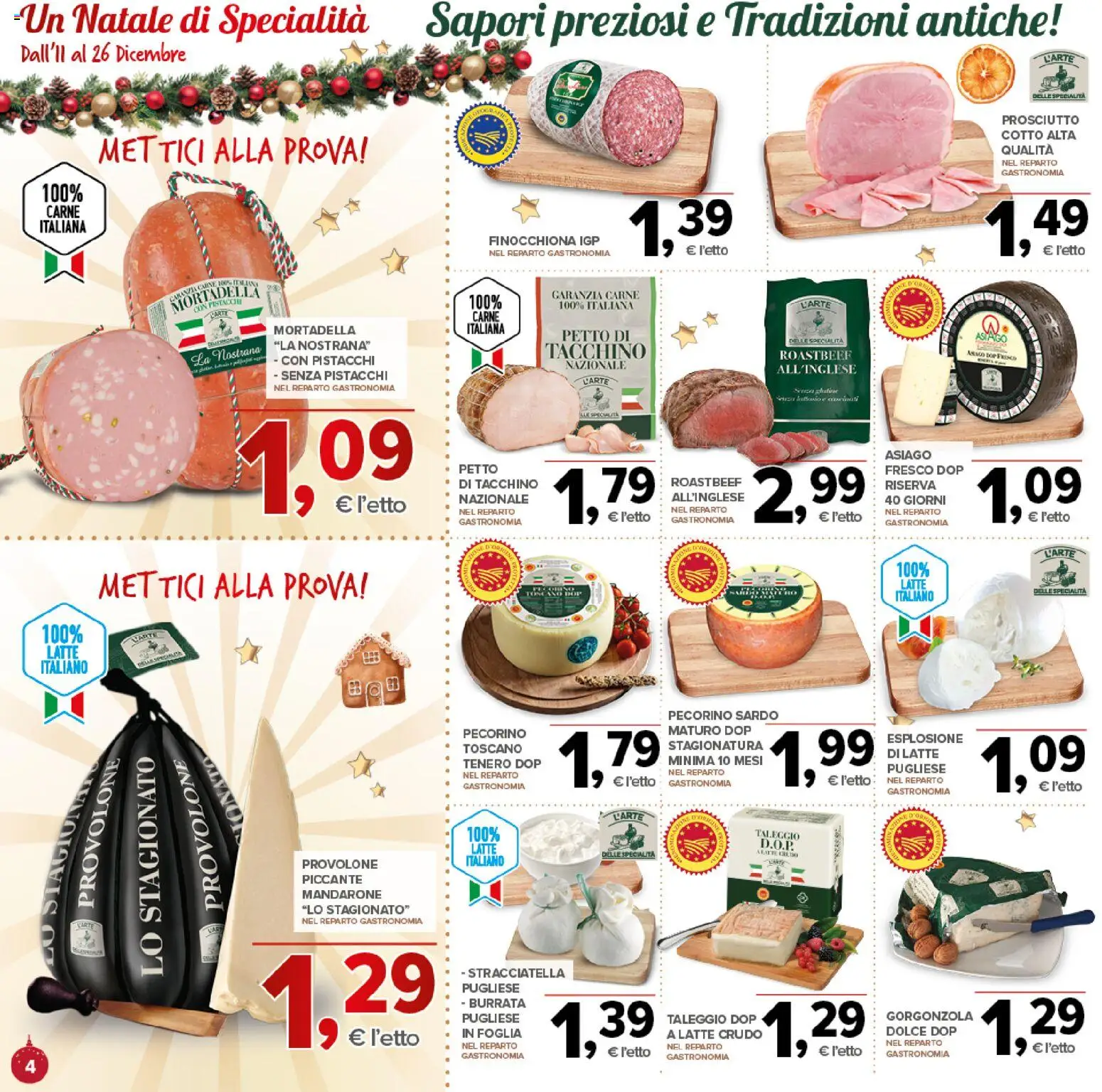 Volantino Todis del 11.12.2025 | Pagina: 4 | Prodotti: Latte, Pistacchi, Burrata, Stracciatella