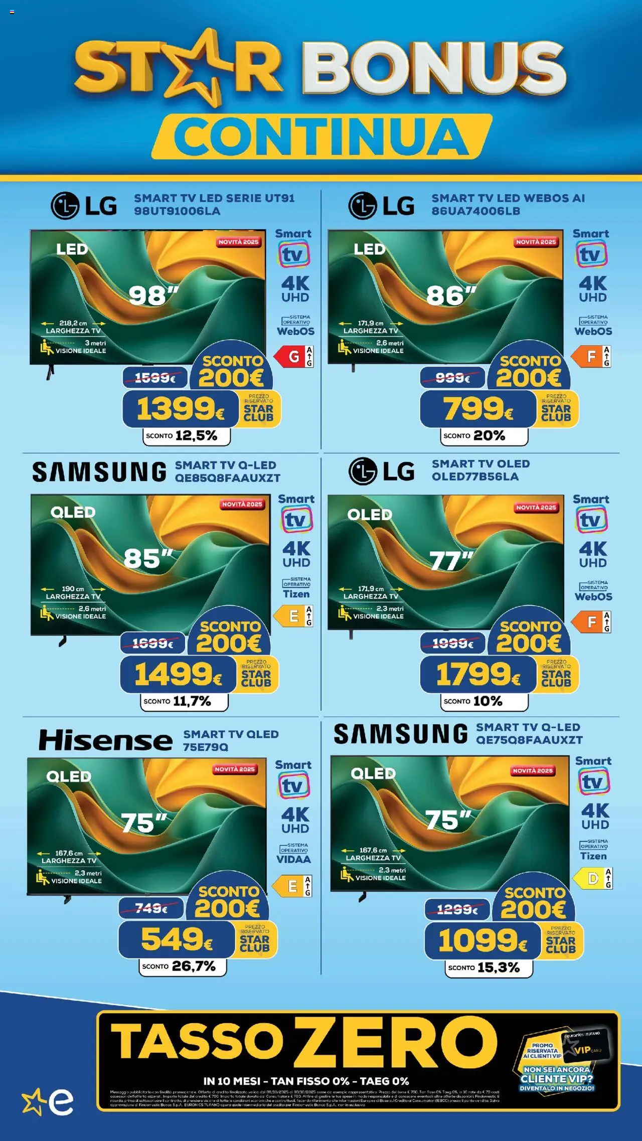 Volantino Euronics del 09.10.2025 | Pagina: 21 | Prodotti: smart TV, TV, Samsung
