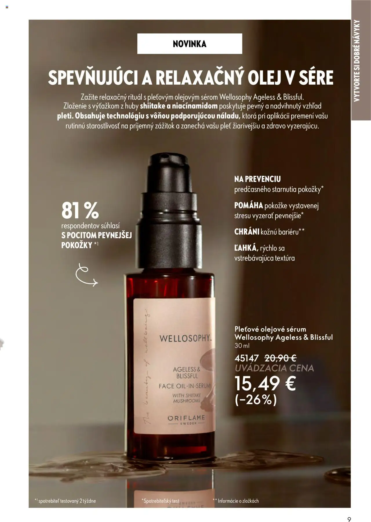 Nové Oriflame akcie – leták je platný od 01.10.2025 | Strana: 9 | Produkty: Olej