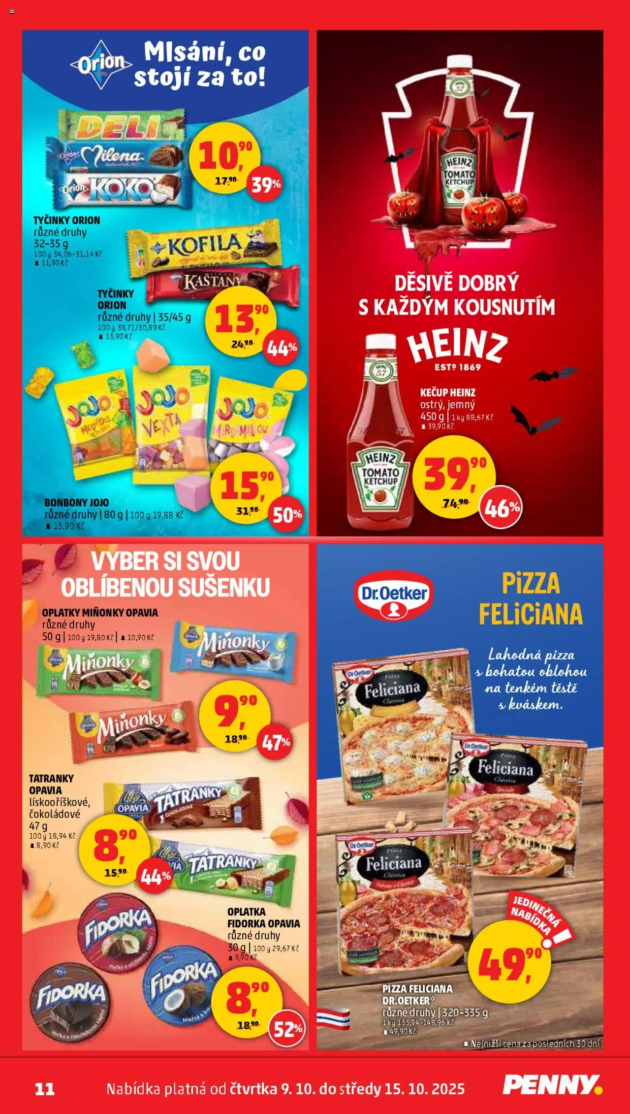 Penny Market leták - Čtvrtečník od 09.10.2025 | Strana: 11 | Produkty: Tatranky, Jojo, Bonbóny, Kofila