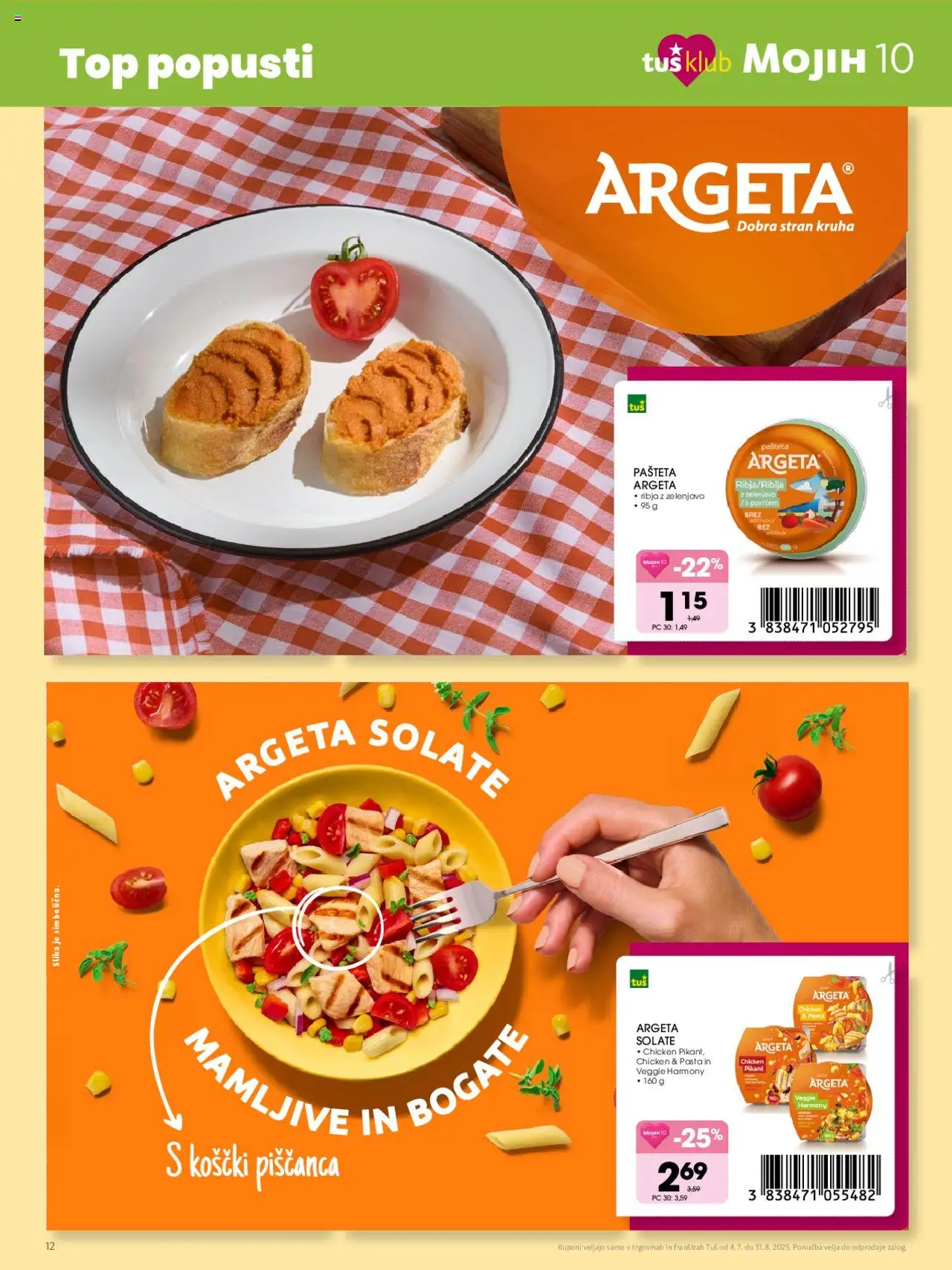 Tuš katalog mojih 10 │ velja od 04.07.2025 | Stran: 12 | Izdelki: Pašteta