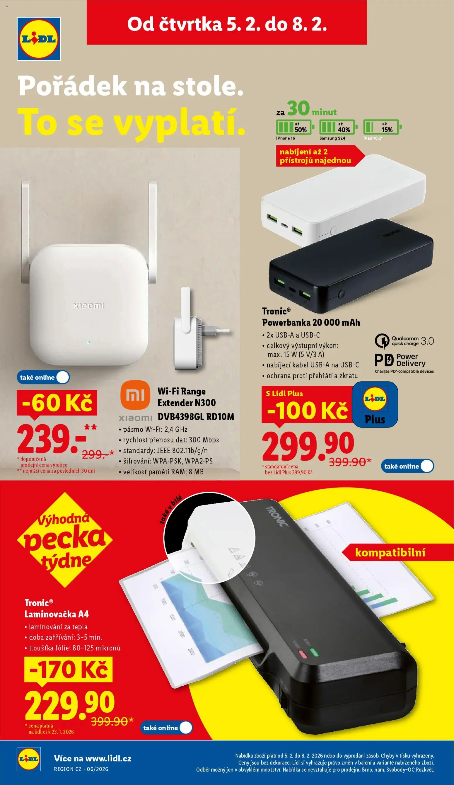Lidl leták - Spotřební zboží od 02.02.2026 | Strana: 18 | Produkty: Powerbanka, Iphone, Ipad, Kabel