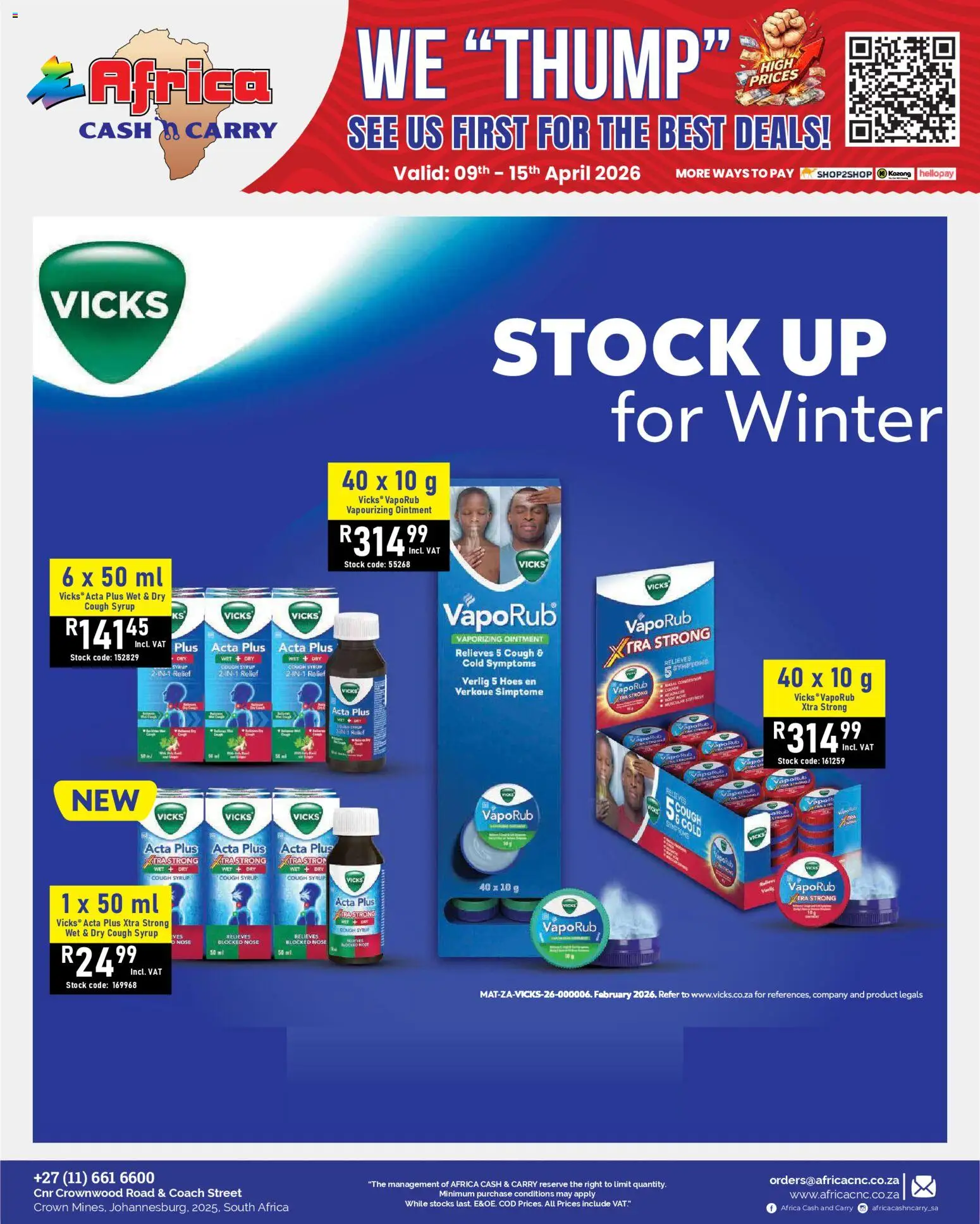 New Africa Cash & Carry catalogue – valid from 09.04.2026 | Page: 49 | Products: Cough syrup, Stock, Syrup