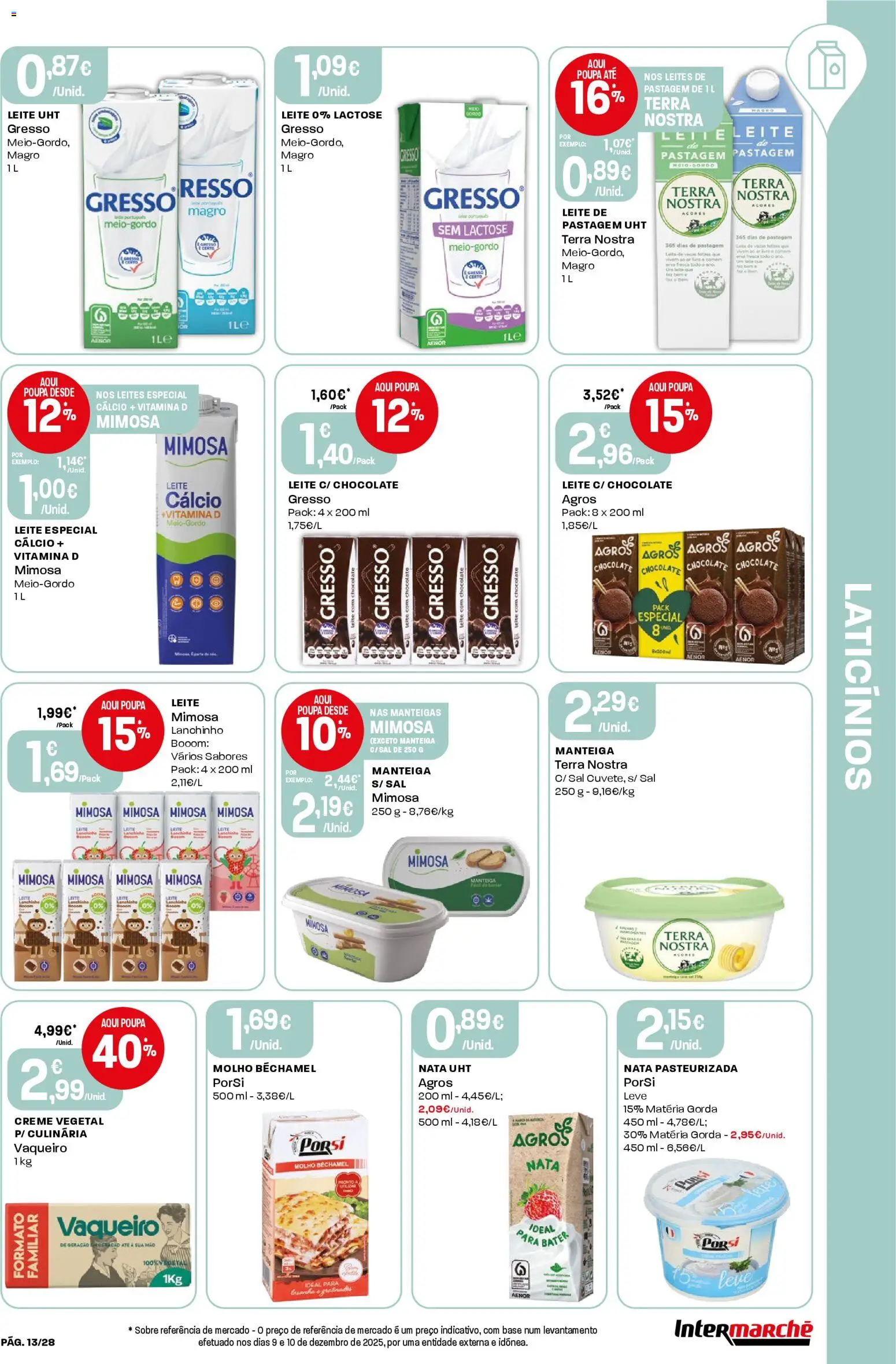 Intermarché Folheto Contact │ válido de 15.01.2026 | Página: 13 | Produtos: Nata pasteurizada, Cálcio, Leite, Creme