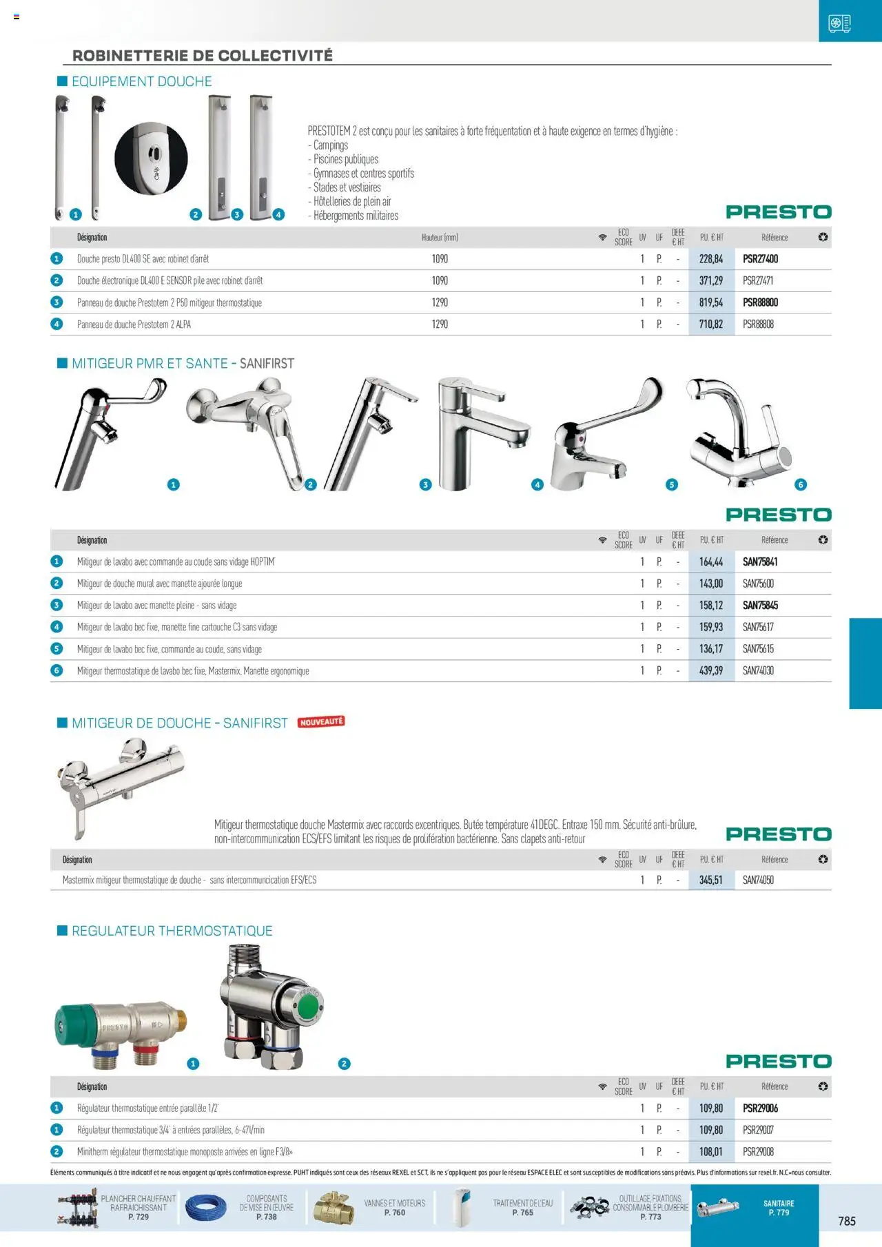  | Page: 127 | Produits: Robinet, Lavabo, Douche, Cartouche