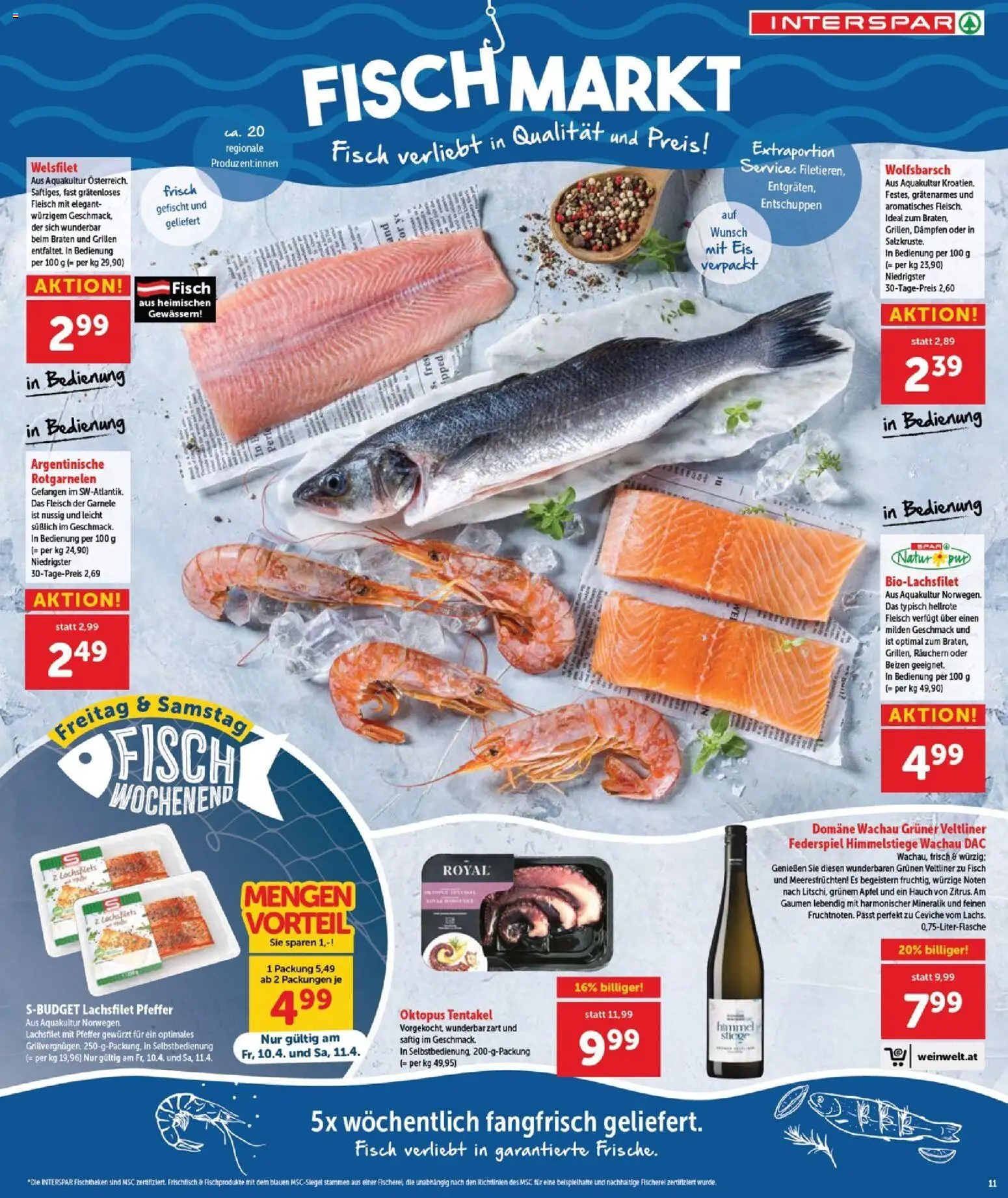Interspar Flugblatt - Burgenland gültig ab 09.04.2026 | Seite: 11 | Produkte: Eis, Pfeffer, Äpfel, Fisch
