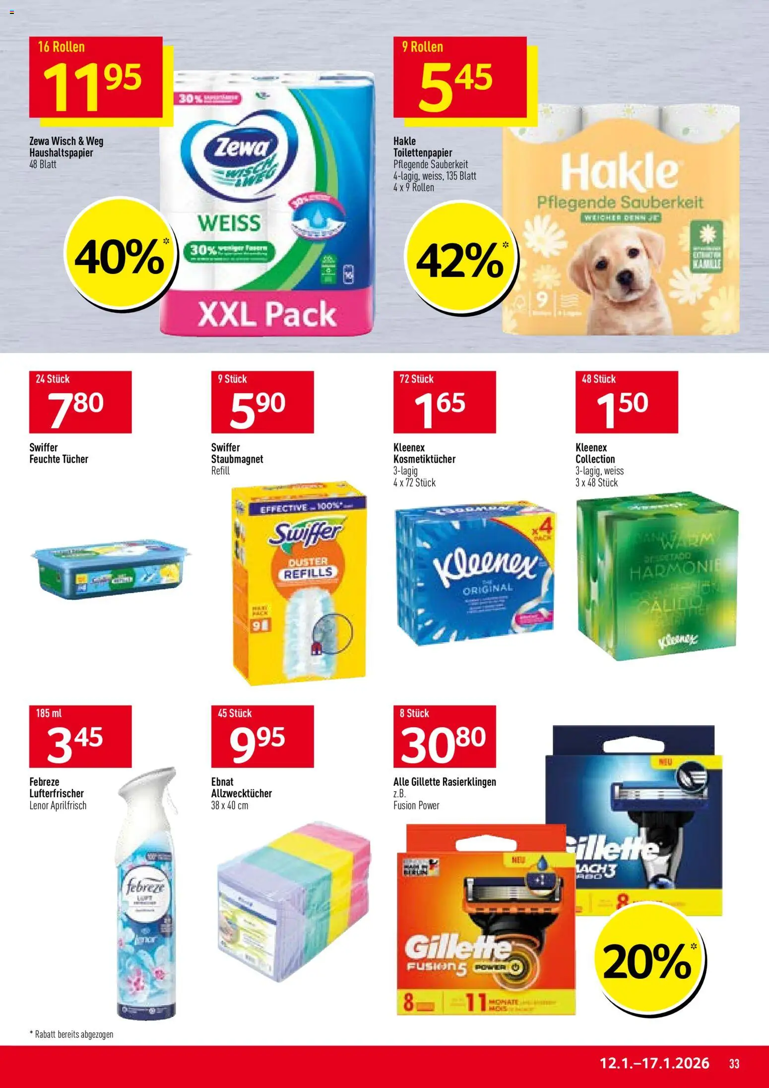 Prodega Aktionen – gültig ab 12.01.2026 | Seite: 33 | Produkte: Toilettenpapier