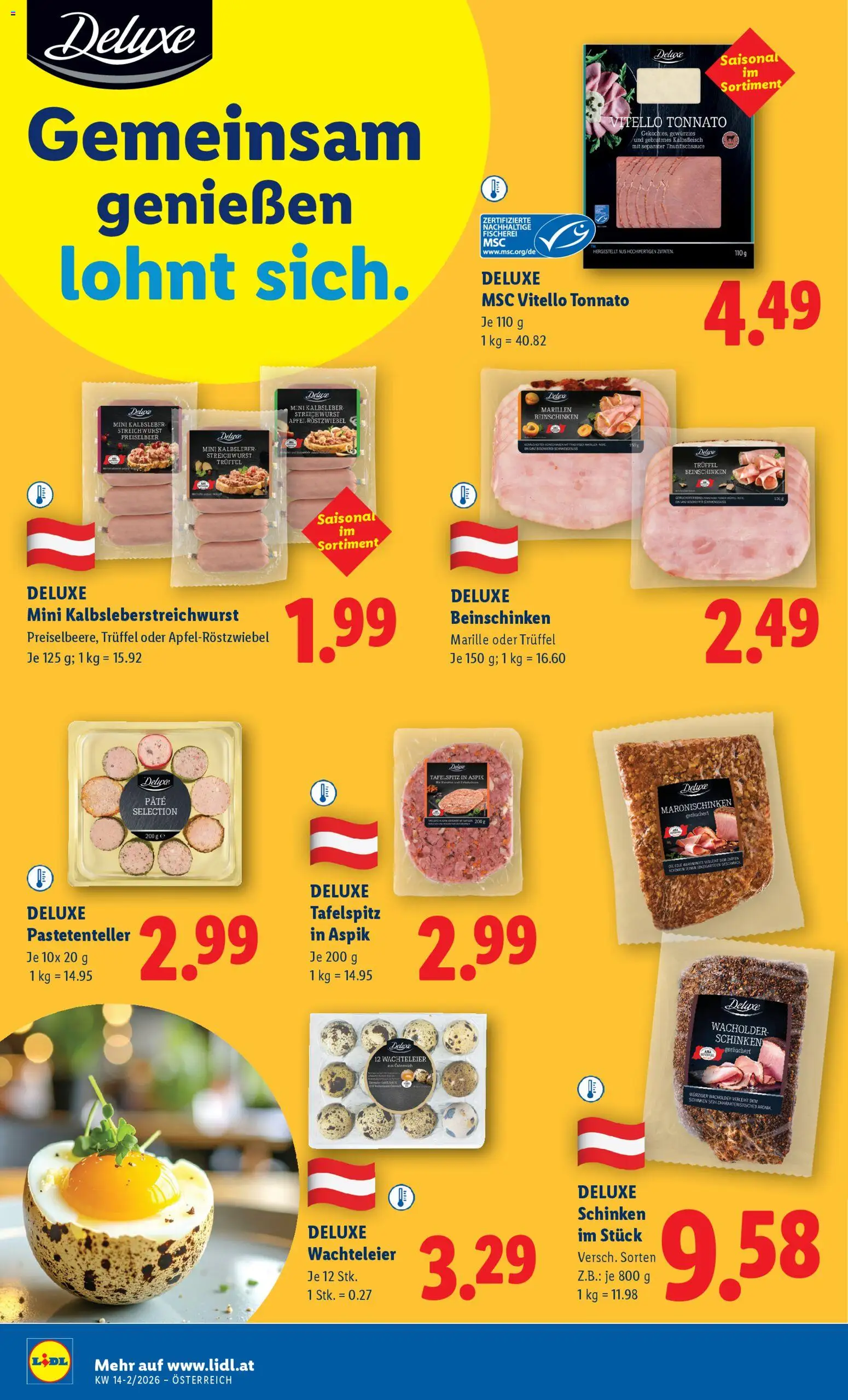 Lidl Flugblatt - Altenmarkt im Pongau, St. Johann im Pongau, Zell am See gültig ab 02.04.2026 | Seite: 8 | Produkte: Schinken