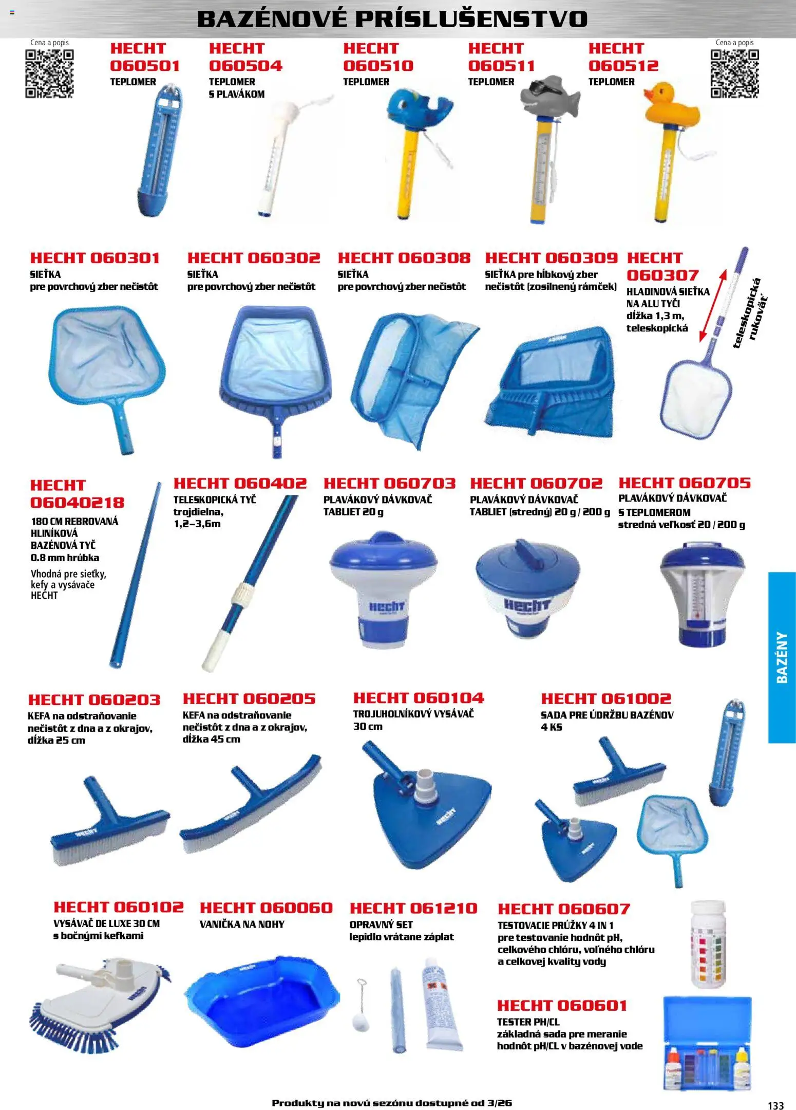 Nové Hecht akcie – leták je platný od 30.10.2025 | Strana: 133 | Produkty: Bazény, Vysávače, Teplomer, Vysávač