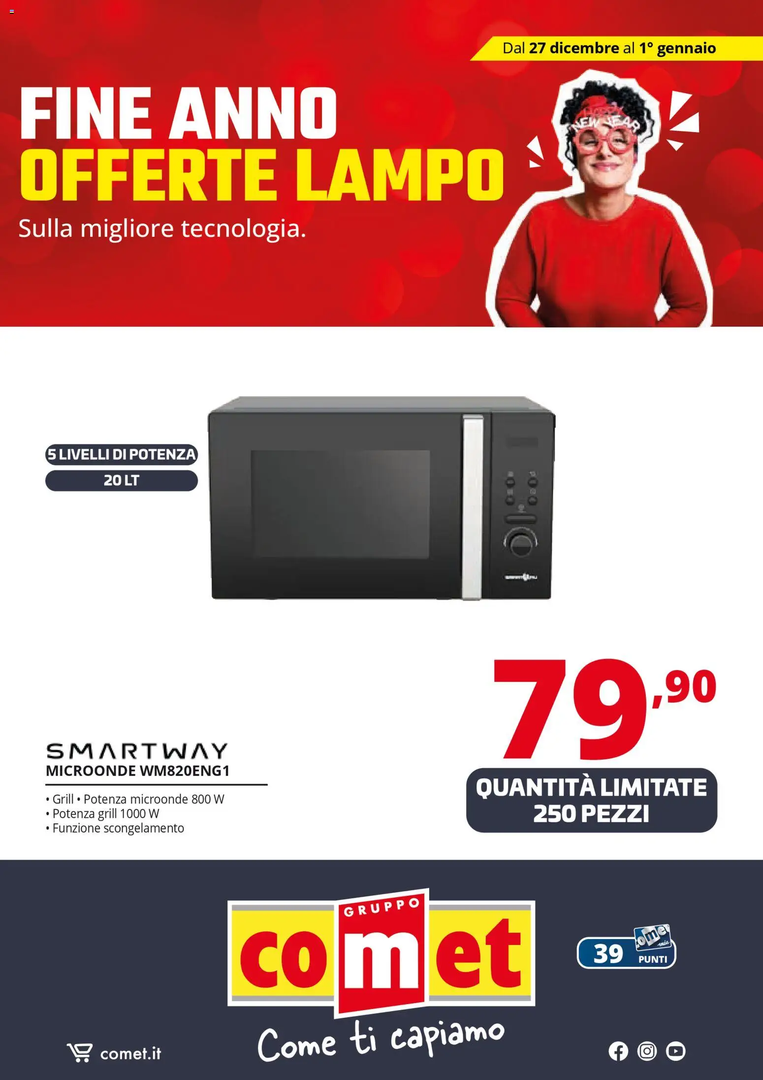 Volantino Comet del 27.12.2025 | Pagina: 46 | Prodotti: Microonde