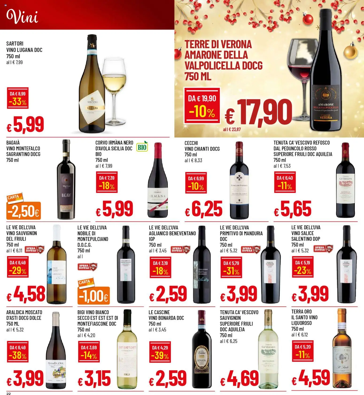 Volantino Galassia del 15.12.2025 | Pagina: 22 | Prodotti: Vino, Vino bianco, Terra
