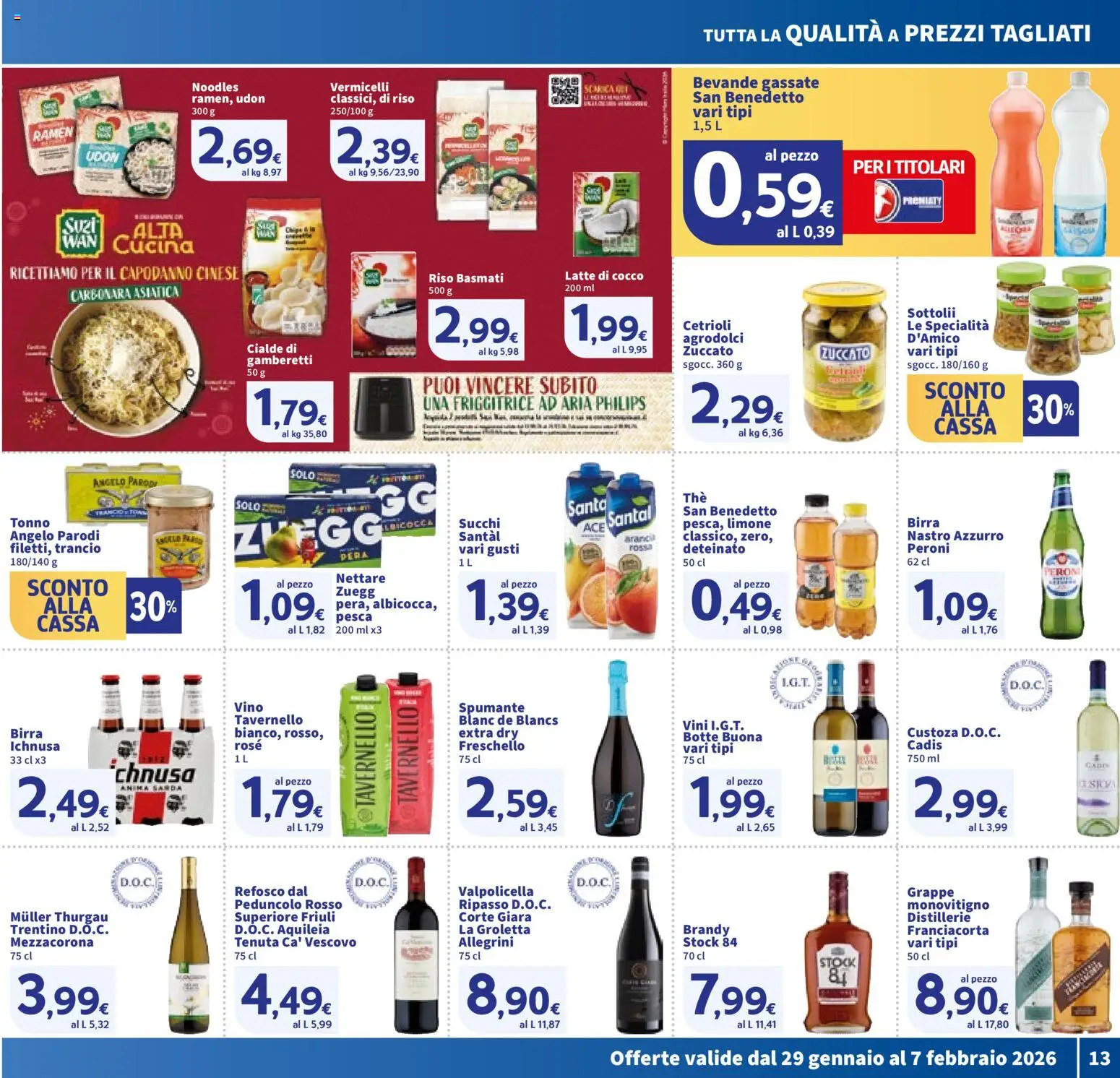 Volantino SIGMA del 29.01.2026 | Pagina: 13 | Prodotti: Tonno, Friggitrice, Gamberetti, Brandy