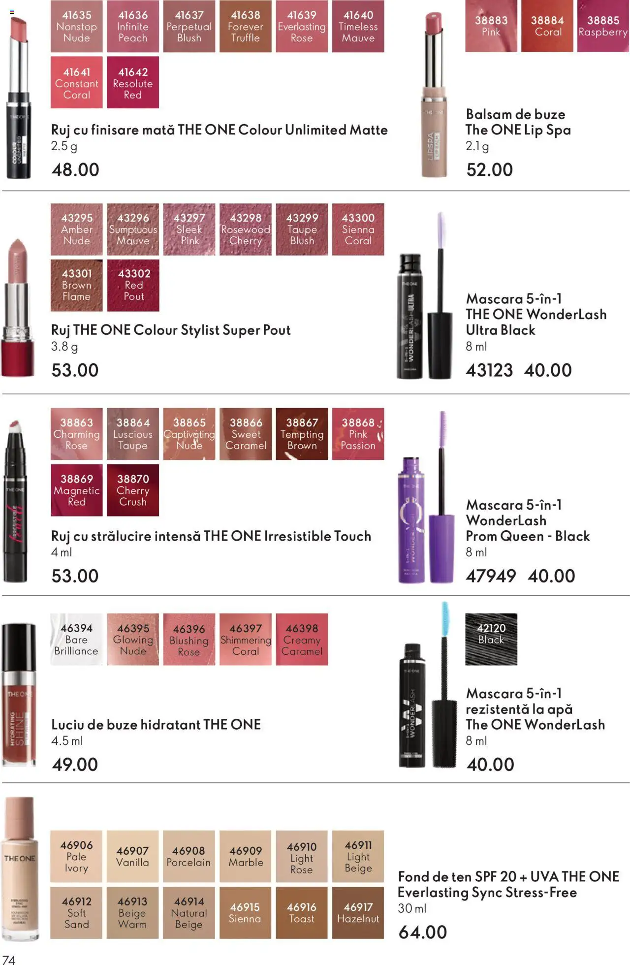 Noul catalog Oriflame – valabil de la 12.11.2025 | Pagină: 74 | Produse: Fond de ten, Mascara, Ruj, Balsam