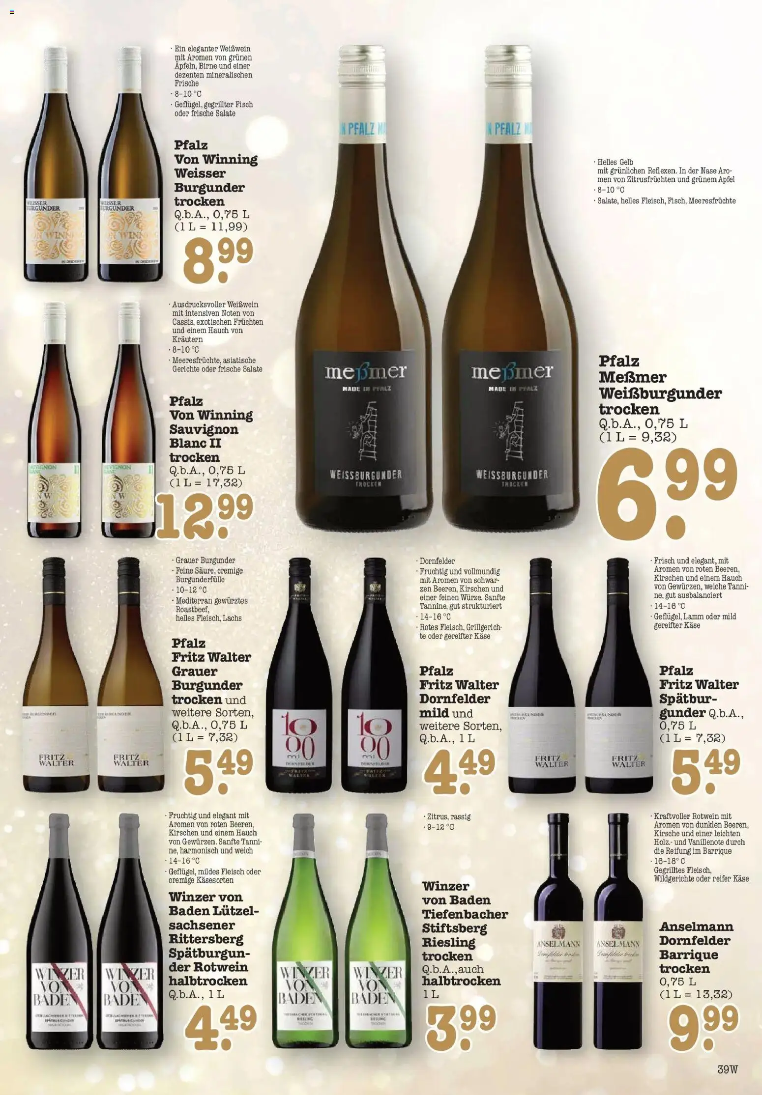 Edeka prospekt Wörth Am Rhein	 – gültig ab 14.12.2025 | Seite: 39 | Produkte: Weißwein, Messmer, Äpfel, Fisch