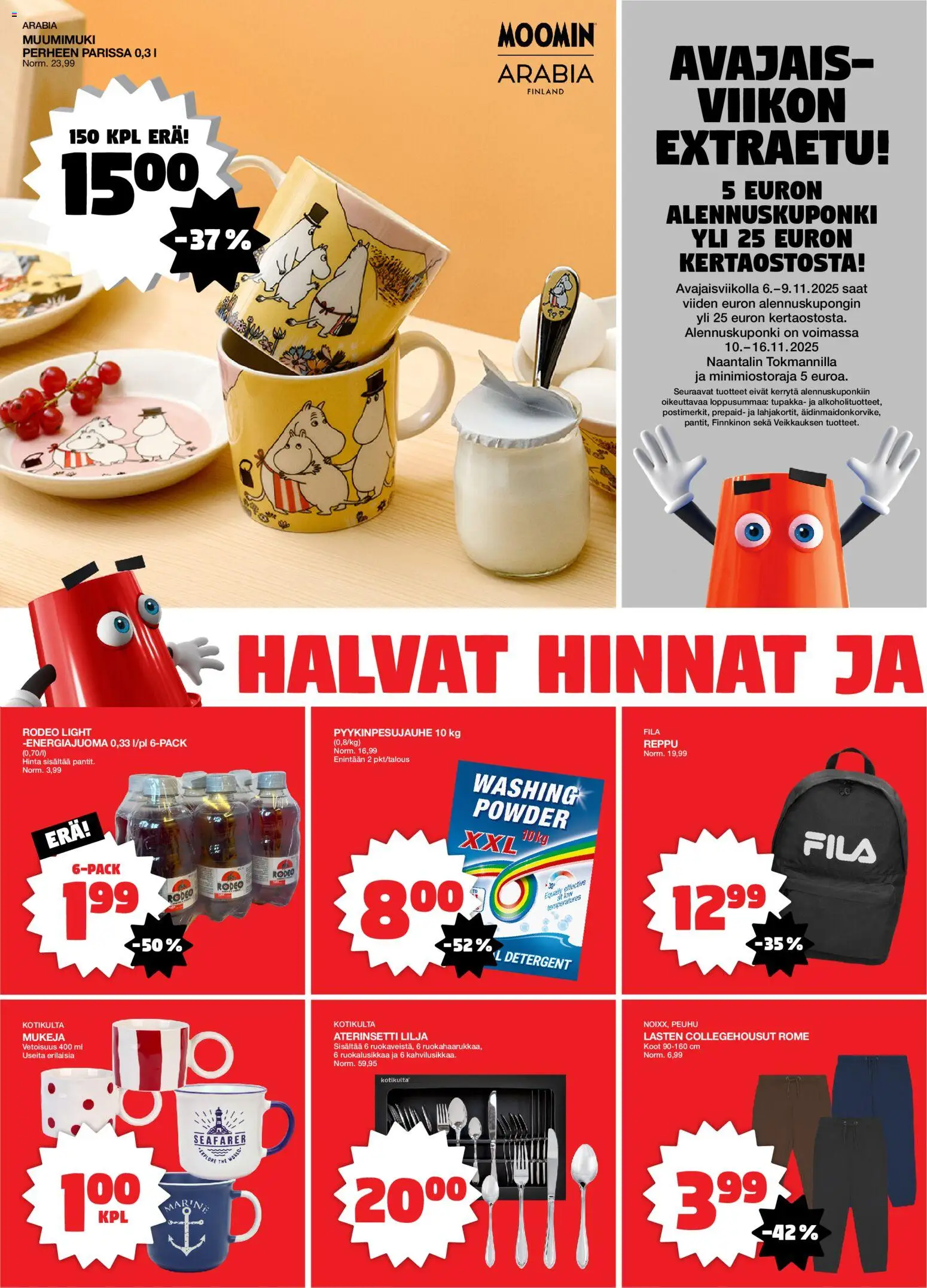 Tokmanni - Naantali Avajaistarjoukset – voimassa 06.11.2025 alkaen | Sivu: 2 | Tuotteet: Energiajuoma, Reppu