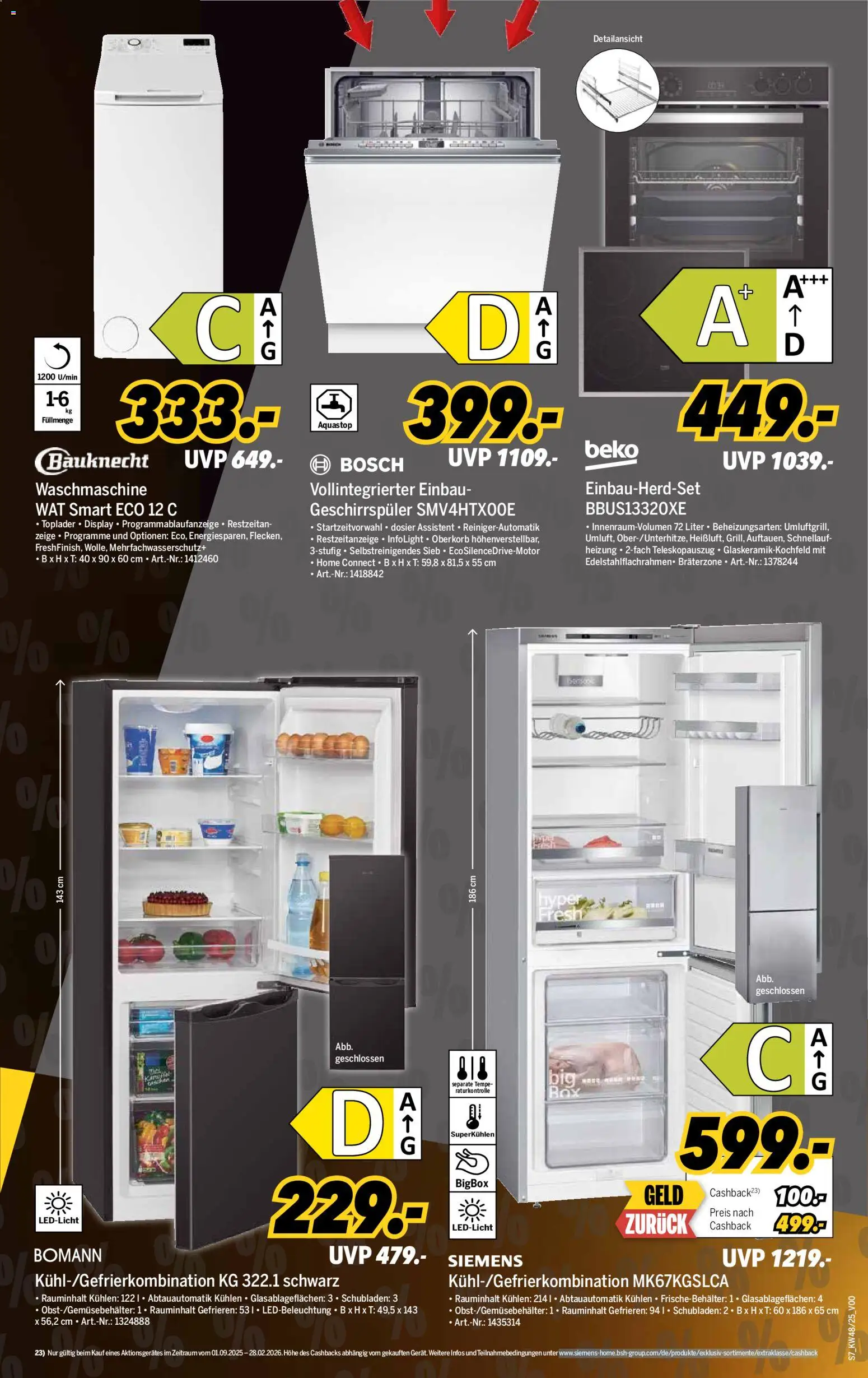 Medimax - Black Friday – gültig ab 22.11.2025 | Seite: 7 | Produkte: Bosch, Siemens, Geschirrspüler, Waschmaschine