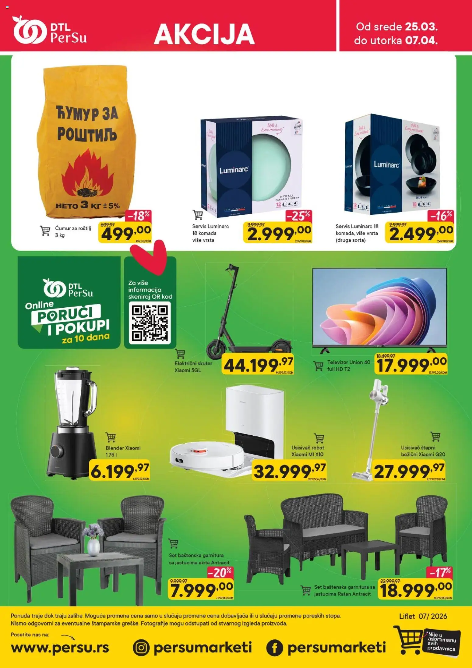 PerSu katalog - važi od 25.03.2026 | Strana: 20 | Proizvode: Usisivač, Televizor, Blender, Roštilj