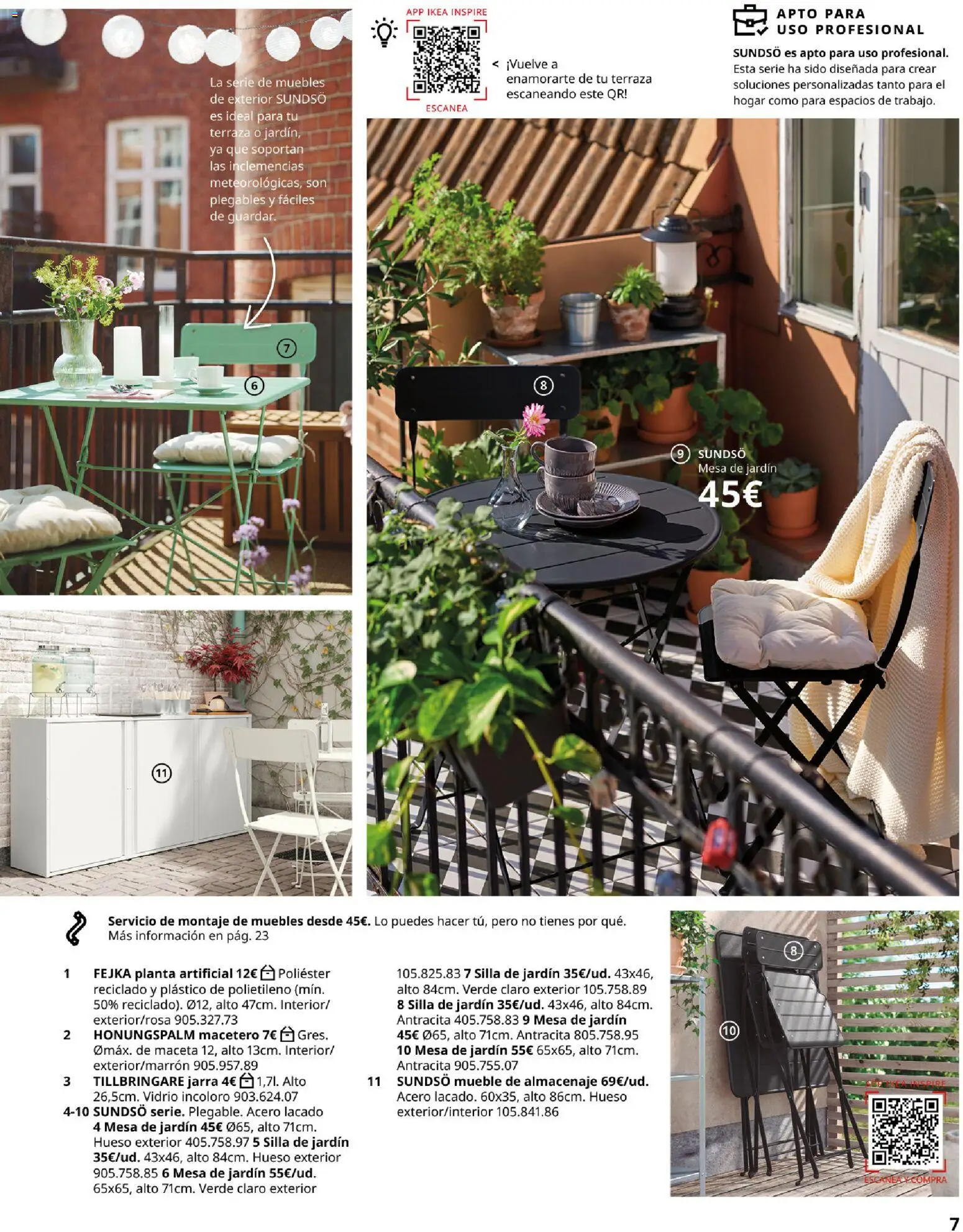 Catálogo IKEA Muebles de exterior │ válido desde el 10.12.2025 | Página: 7 | Productos: Muebles, Macetero, Almacenaje, Maceta