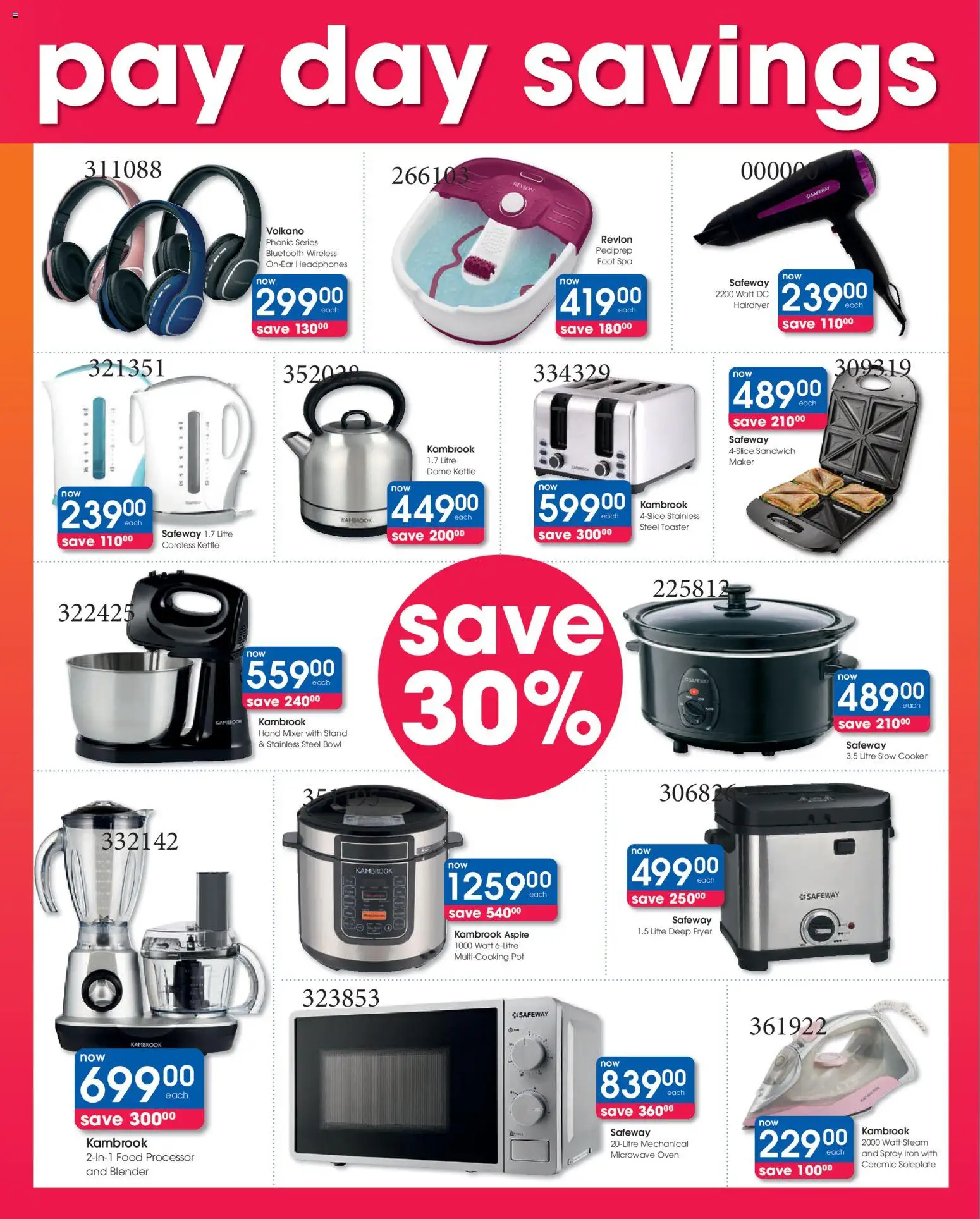 New Clicks catalogue – valid from 23.10.2025 | Page: 4 | Products: Iron, Fryer, Microwave, Blender